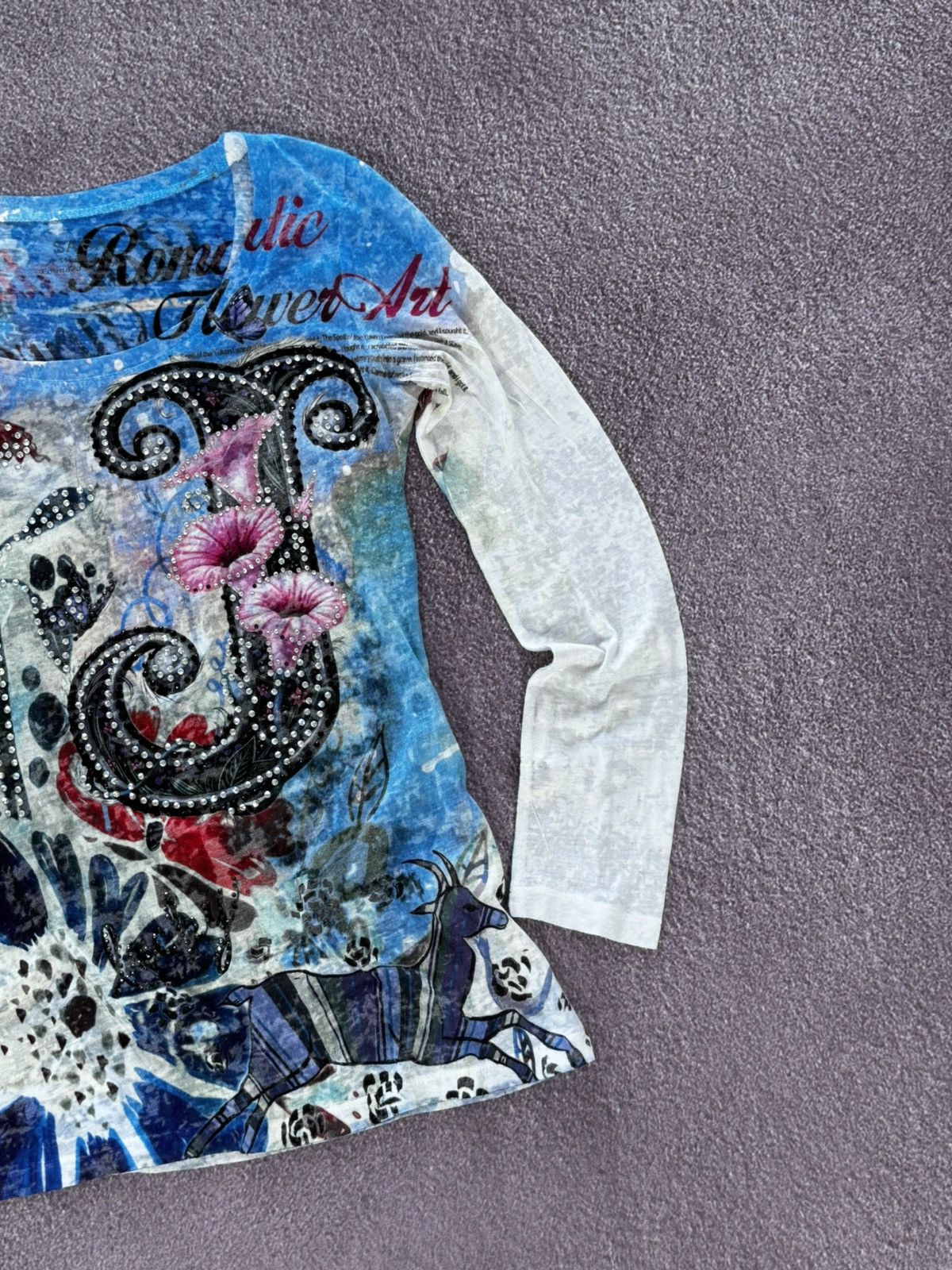 Hysteric Glamour Y2K Hysteric Glamour Style Printed Mesh Long Sleeve Top Size M / US 6-8 / IT 42-44 - 5 Thumbnail