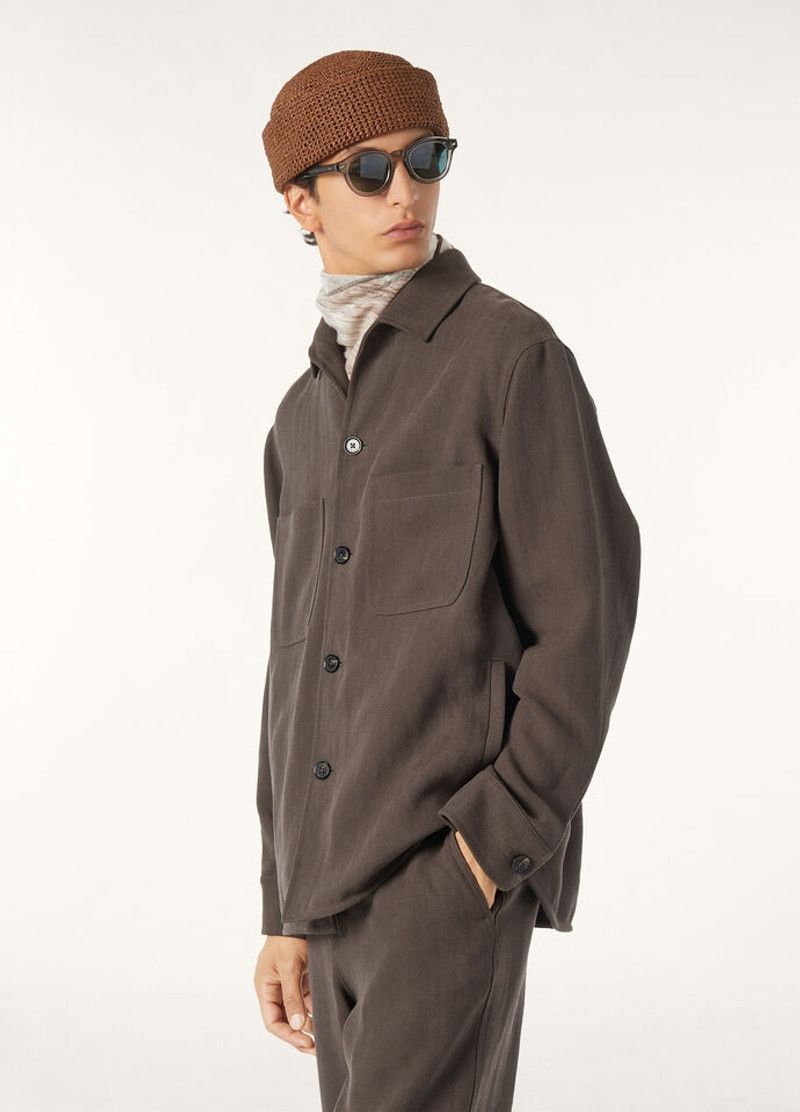 Loro Piana o1w1db10226 FAP2078 Evandro Overshirt in Brown Size US L / EU 52-54 / 3 - 4 Thumbnail