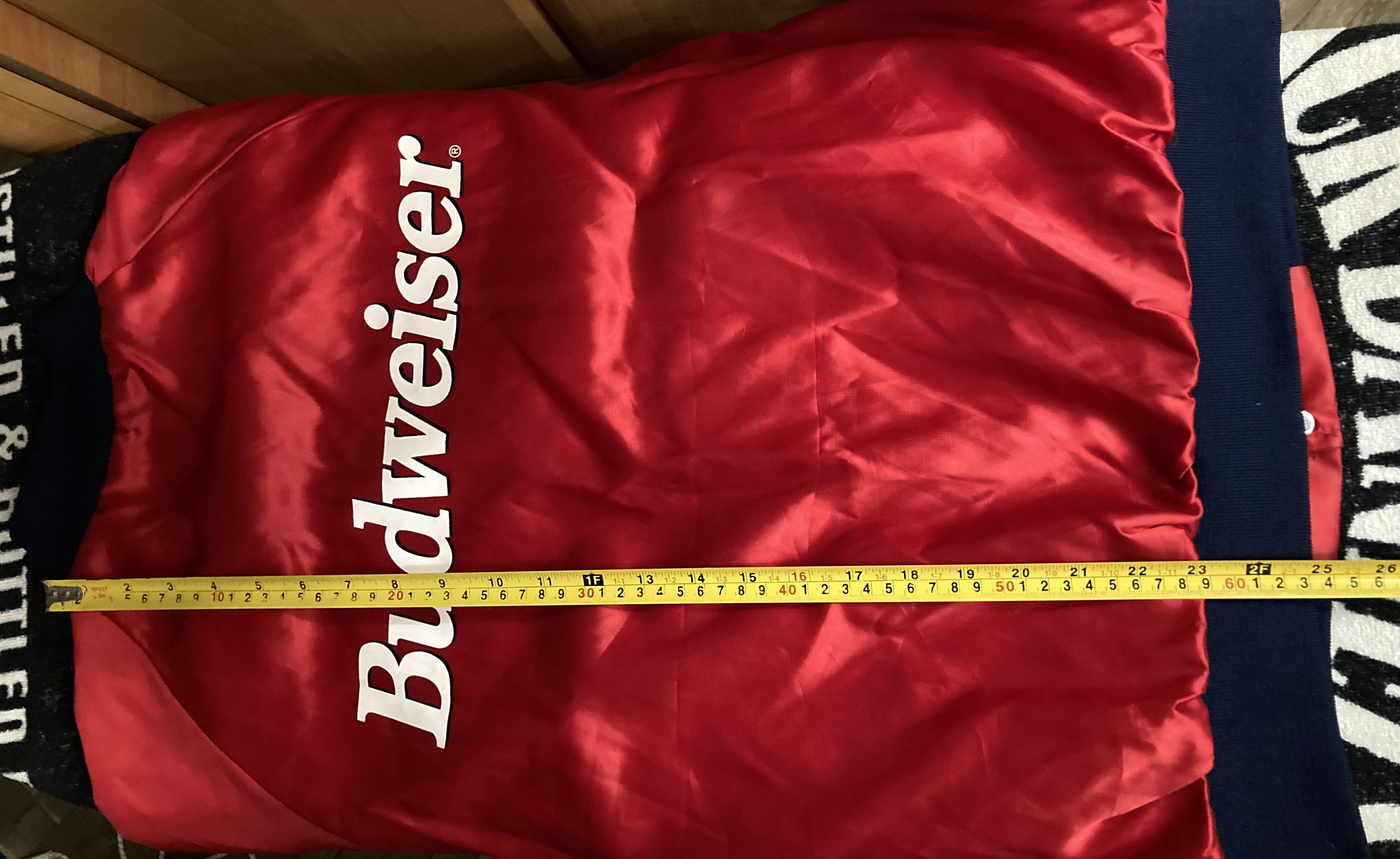 Budweiser Vintage 90-s Budweiser red satin bomber jacket Size US L / EU 52-54 / 3 - 8 Thumbnail