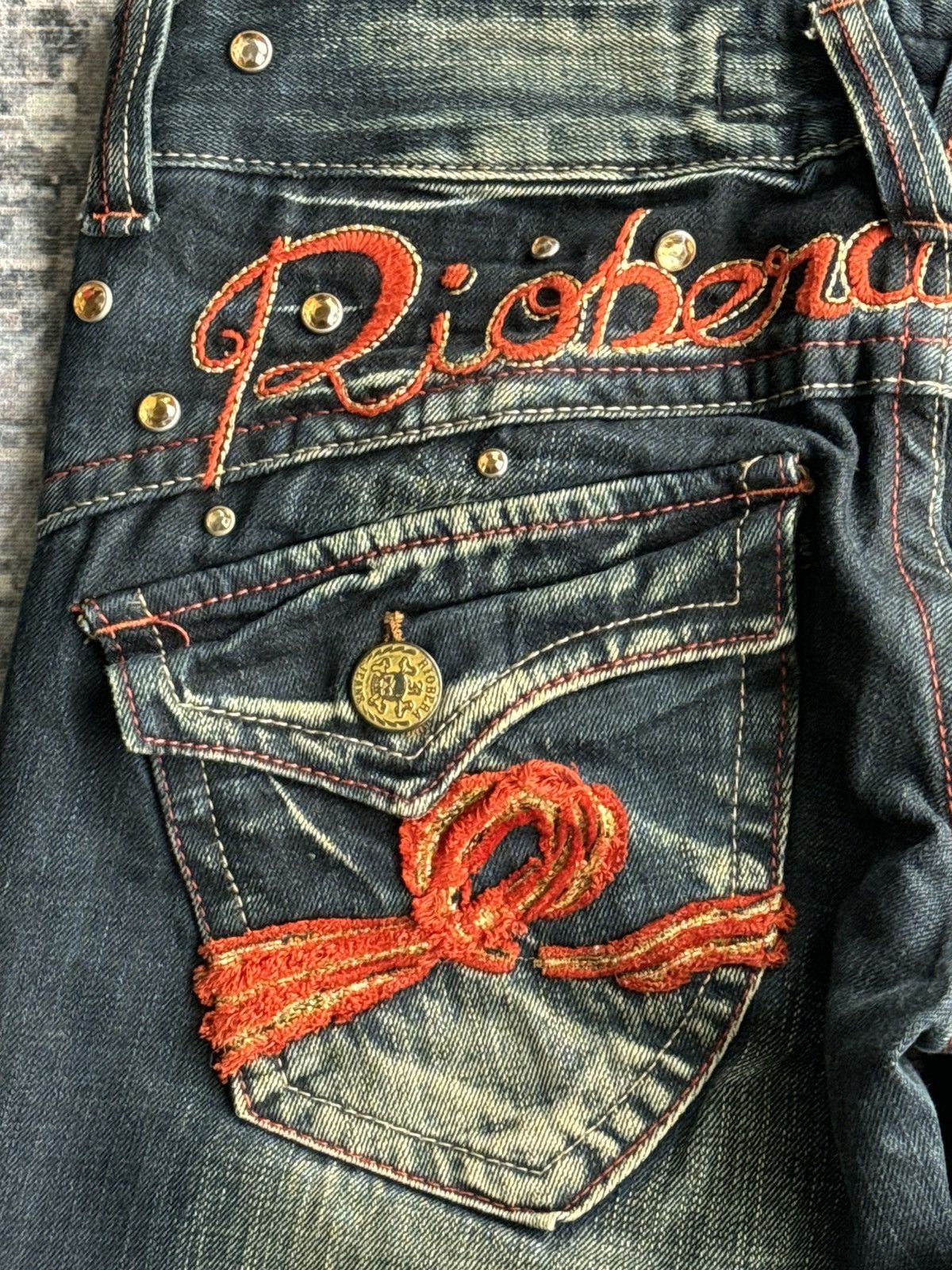 Japanese Brand XX Vintage Riobera Punk Poem Flared Denim Size US 30 / EU 46 - 6 Thumbnail