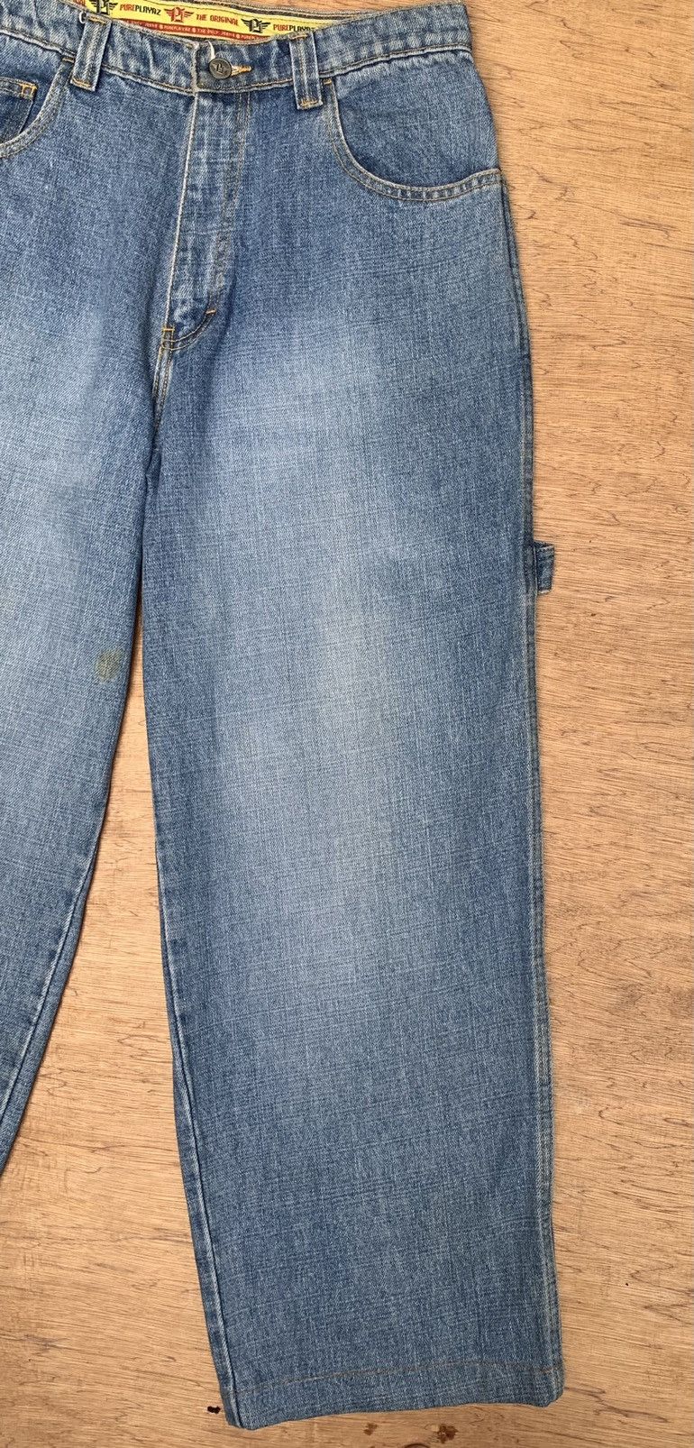 Japanese Brand Vtg PUREPLAYAZ Jeans Baggy Carpenter Like Jnco Hip Hop Pant Size US 31 - 9 Thumbnail