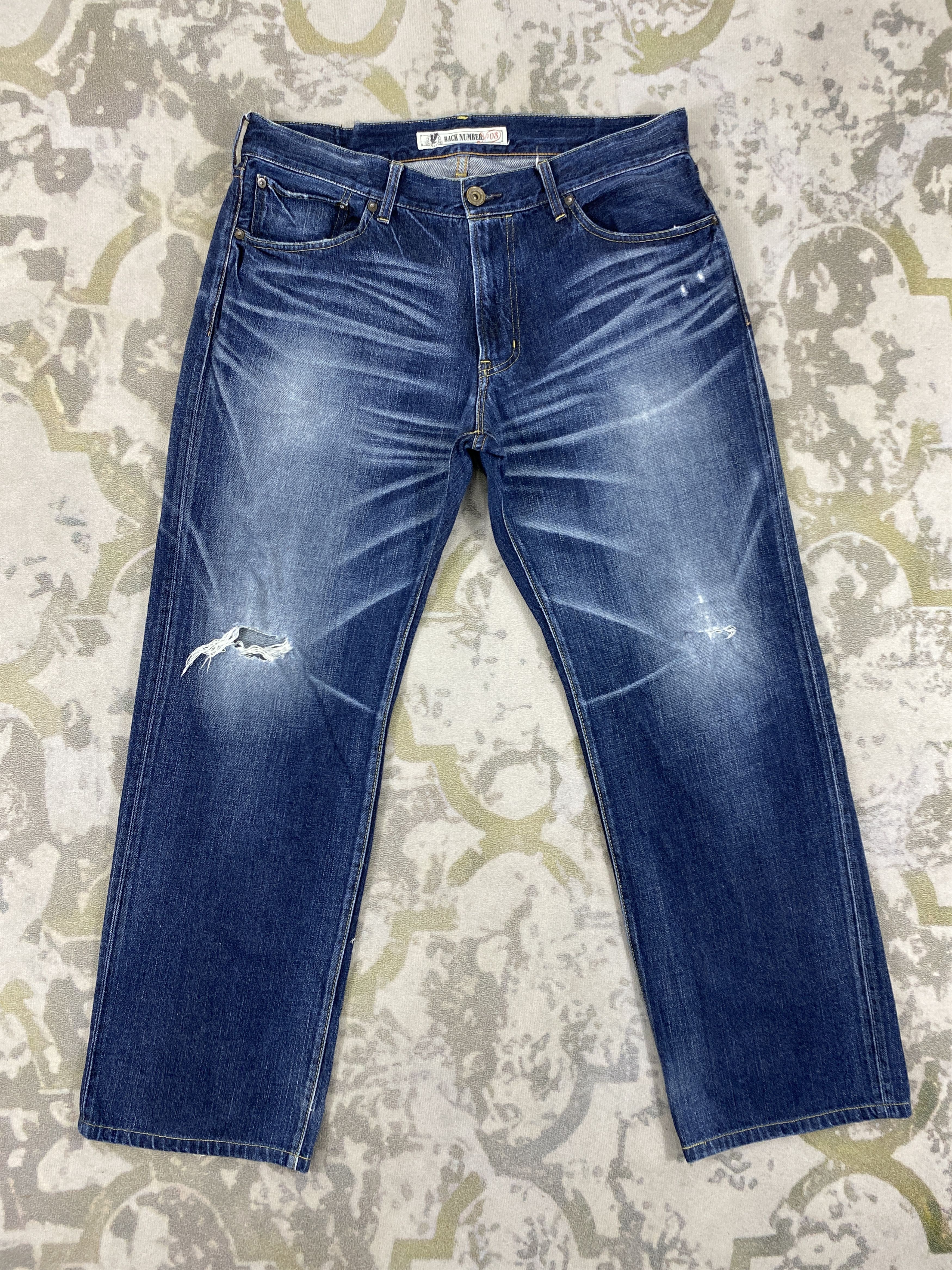 Japanese Brand Blue Vintage Back Number Jeans 36x30 Denim- JN3547 Size US 36 / EU 52 - 1 Thumbnail