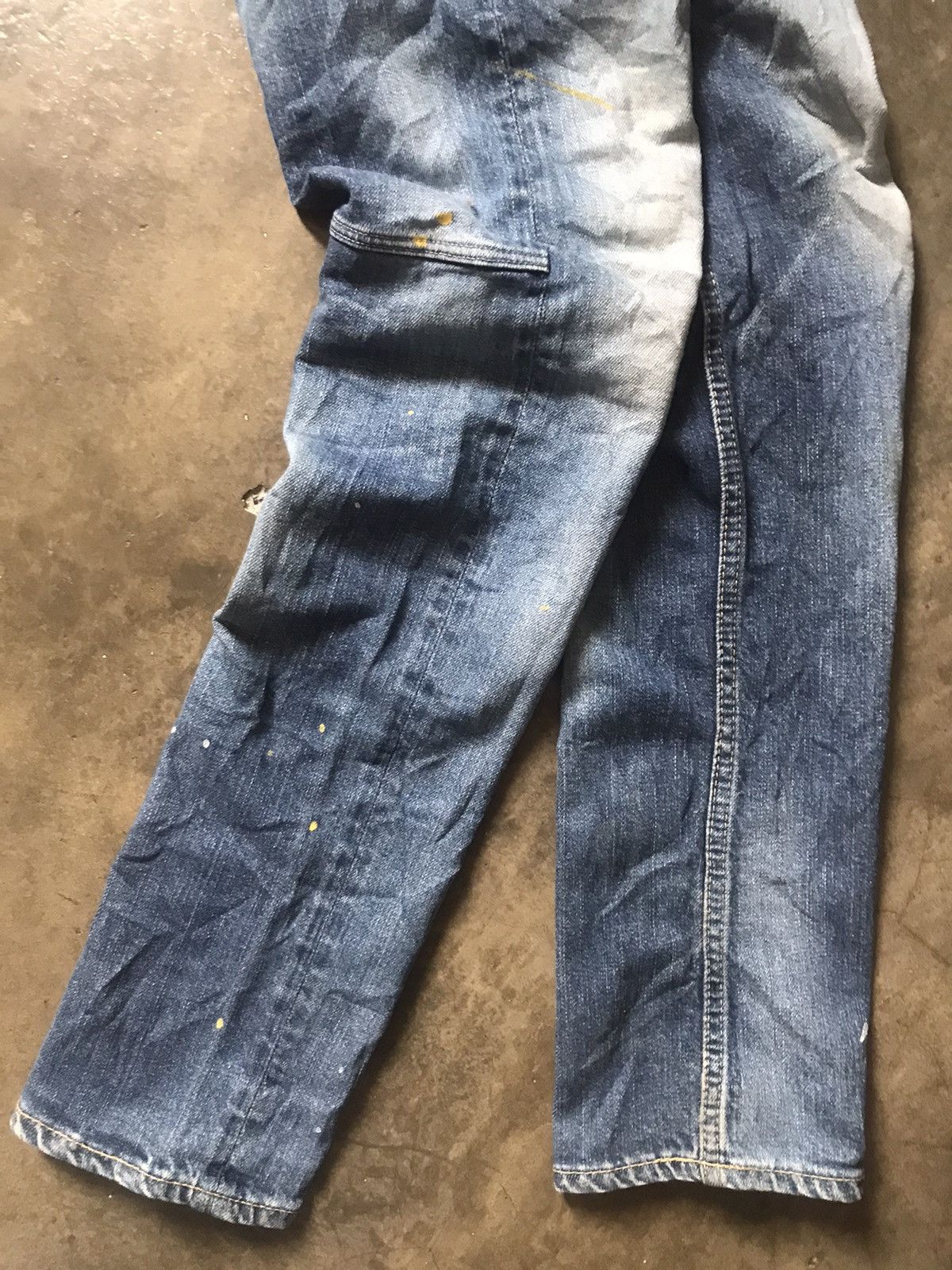 Jimmy Taverniti × Taverniti × Vintage Jimmy Taverniti - Blackie Fade Washed Splattered Paint Jeans Size US 30 / EU 46 - 23 Thumbnail