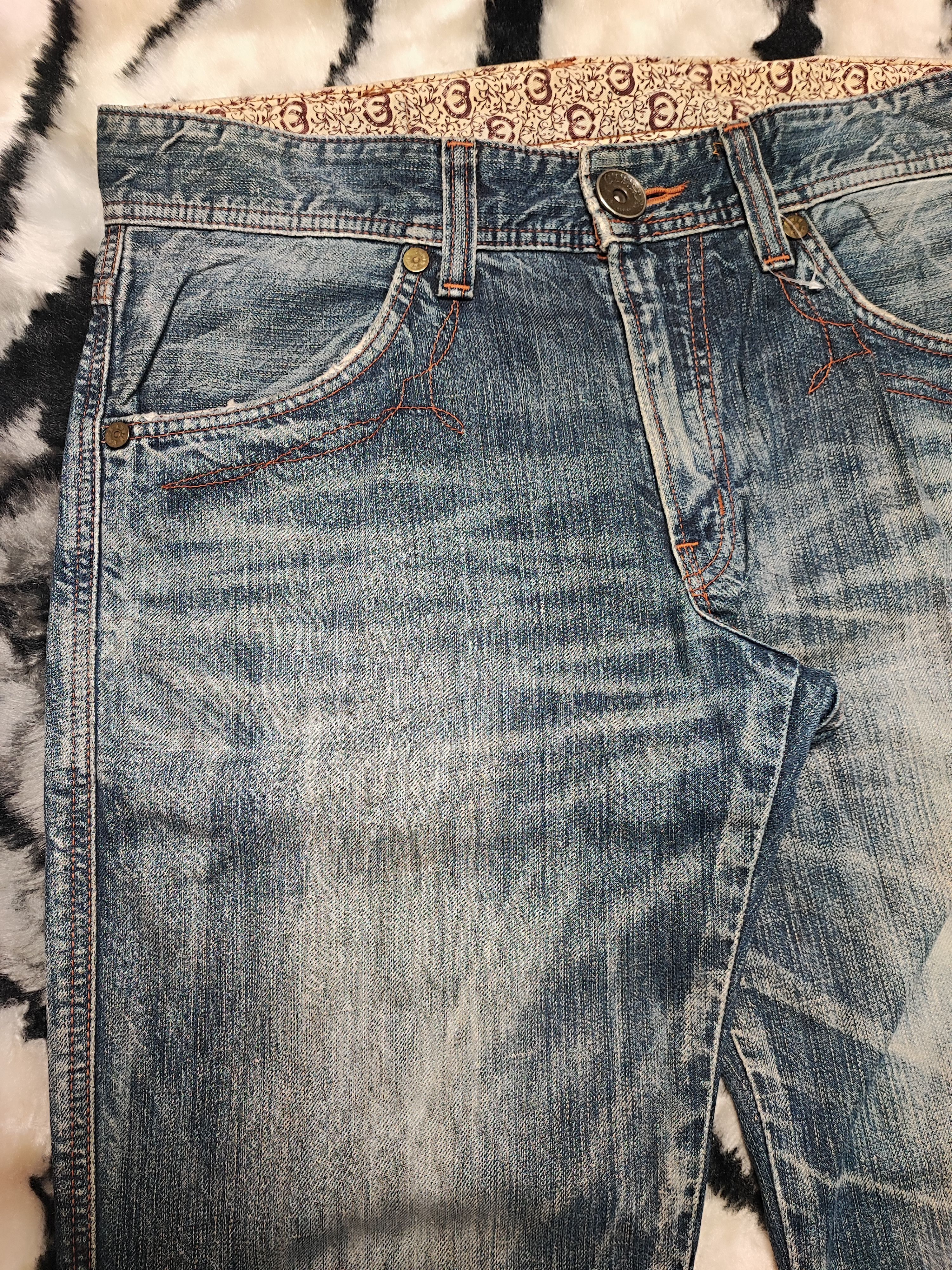 Edwin VINTAGE EDWIN 503 BLUE TRIP DISTRESSED JEANS VERY RARE Size US 33 - 6 Thumbnail
