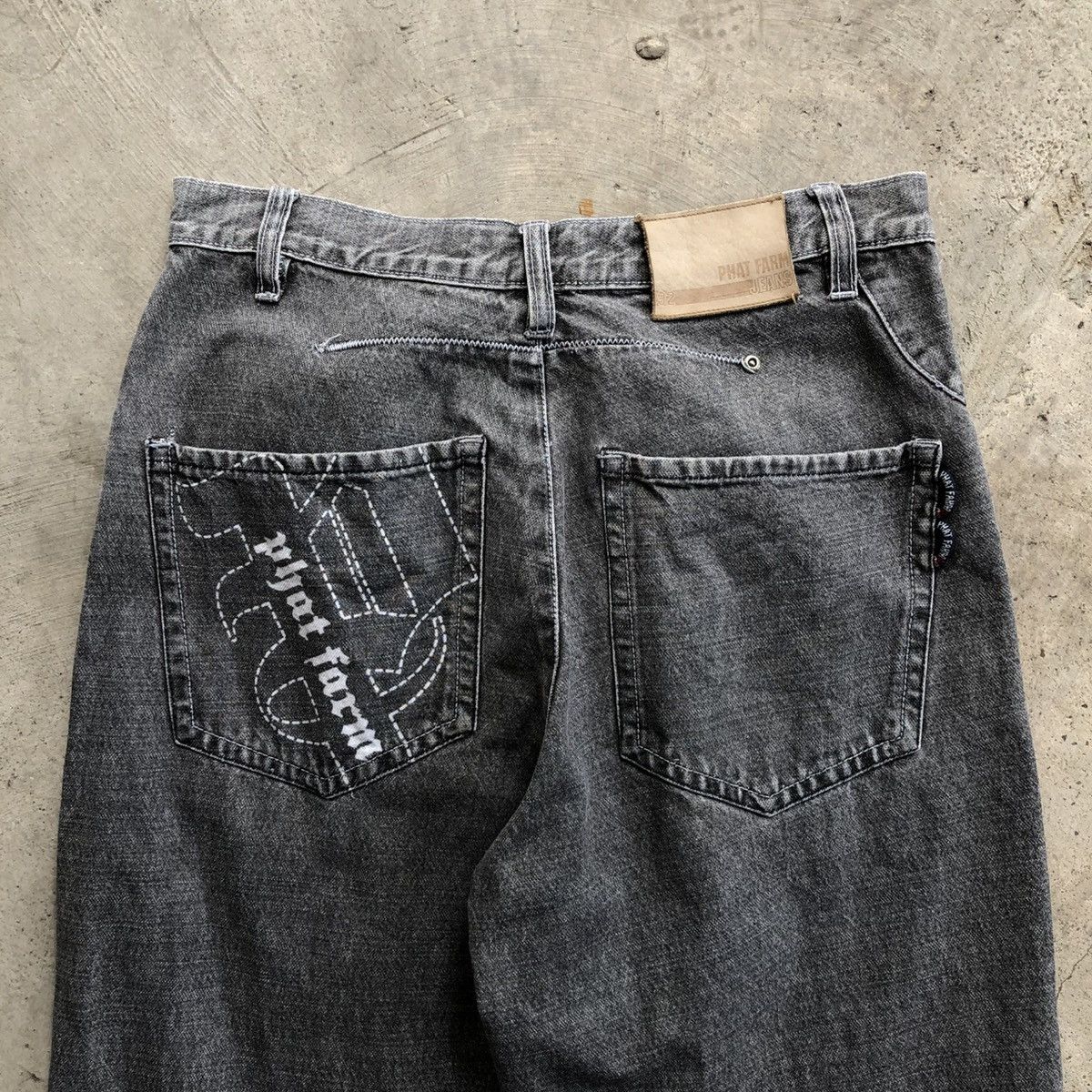 Phat Farm PHAT FARM Baggy Washed Black Jeans Size US 30 / EU 46 - 5 Thumbnail