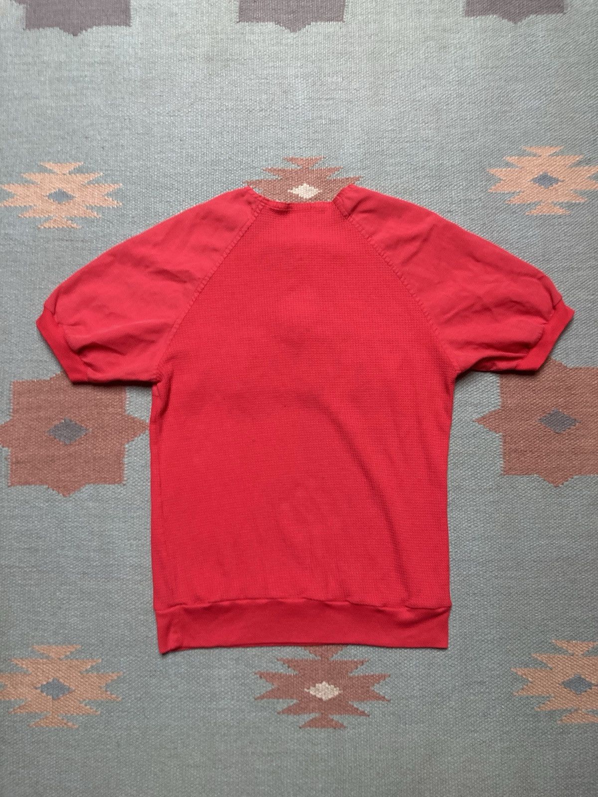 Vintage Vtg 70s t shirt 1/4 zip red waffle knit lightweight small Size US S / EU 44-46 / 1 - 5 Thumbnail