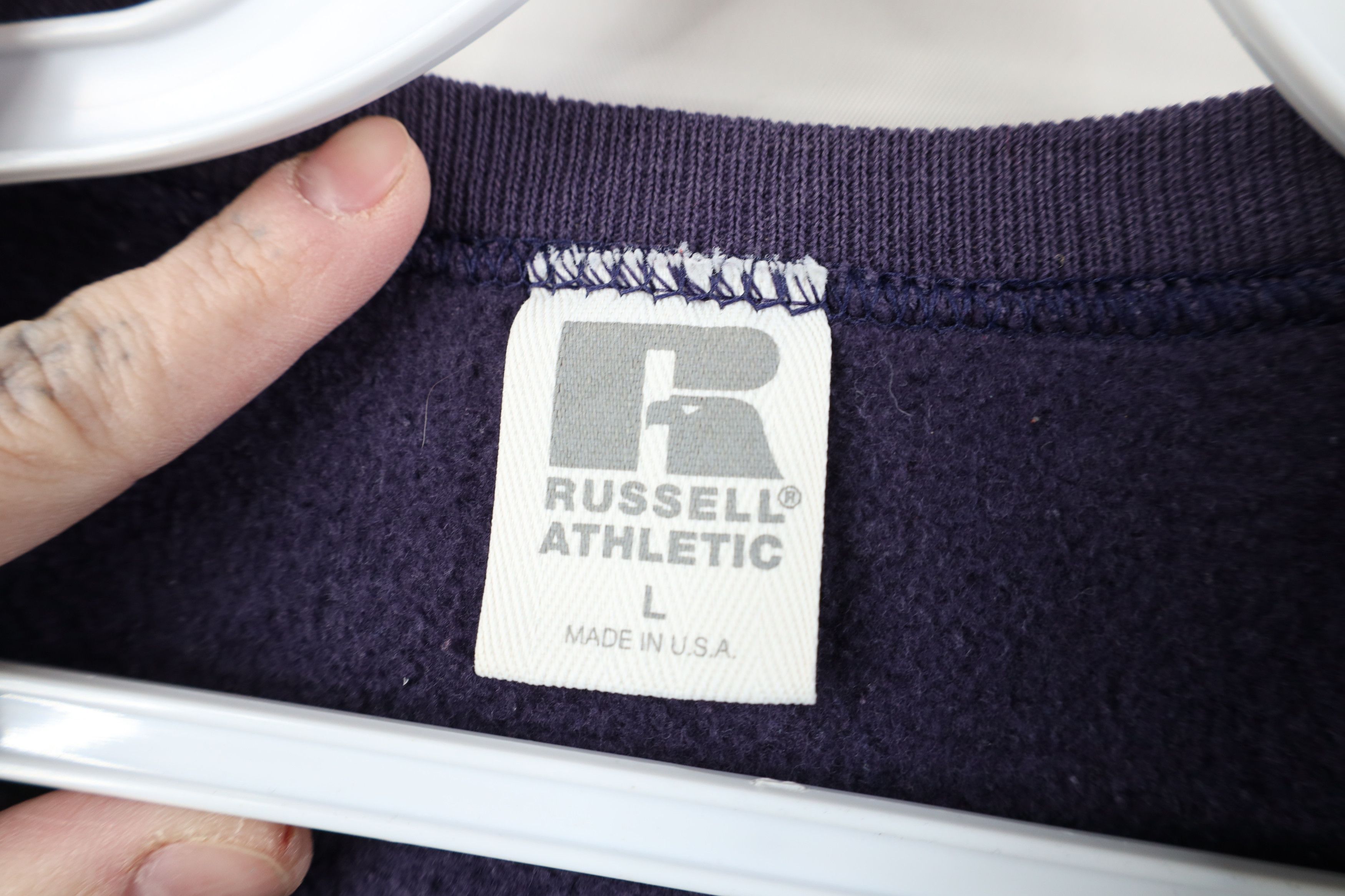Russell Athletic Vintage 90s Russell Athletic Crewneck Sweatshirt Purple USA Size L / US 10 / IT 46 - 6 Thumbnail