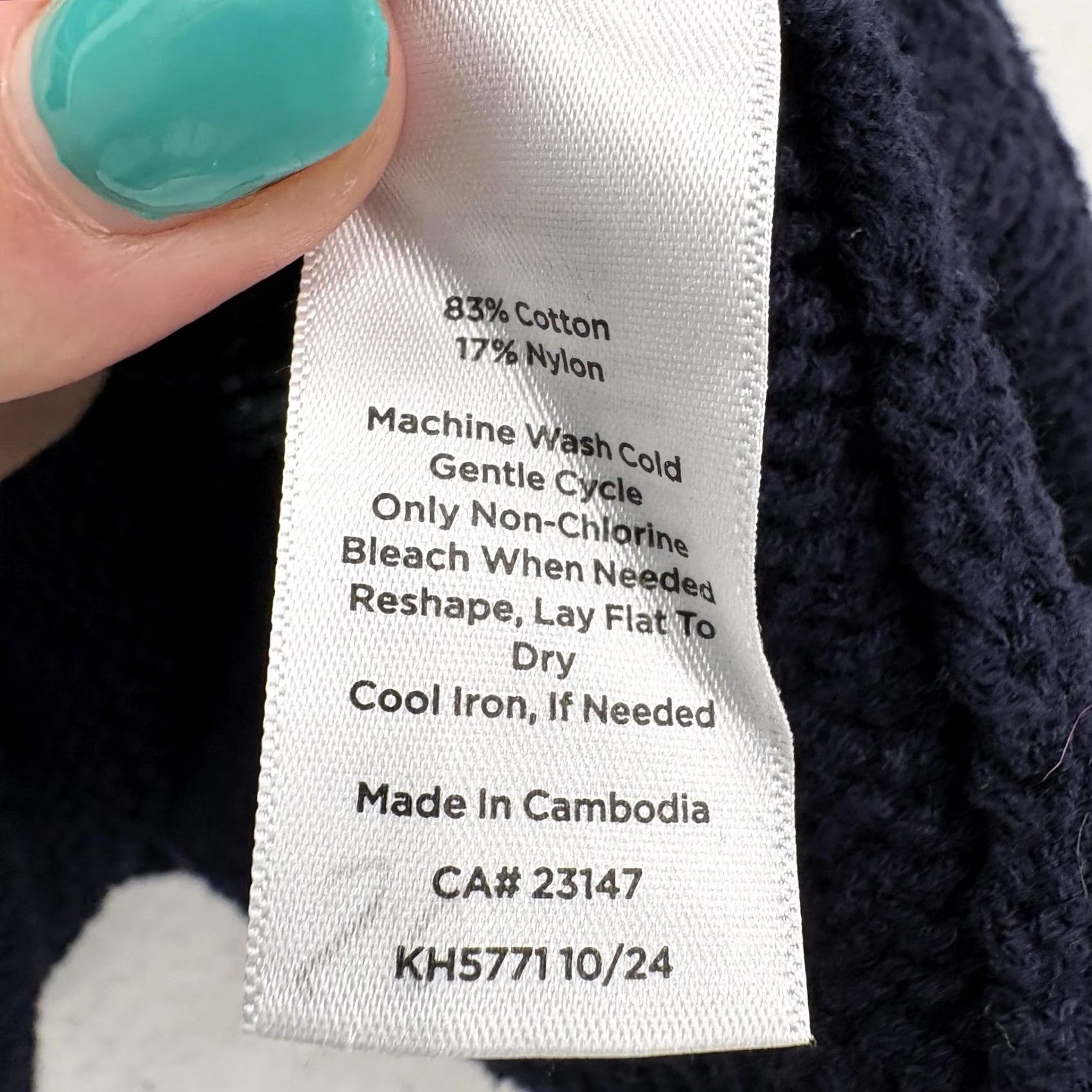 Talbots Talbots Cardigan Sweater Womens L Blue Stripe Nautical Pockets Short Sleeve V-Neck Knit Cotton Blend Nylon Dolman Sleeve Relaxed Casual 90s Theme? Size L / US 10 / IT 46 - 6 Thumbnail