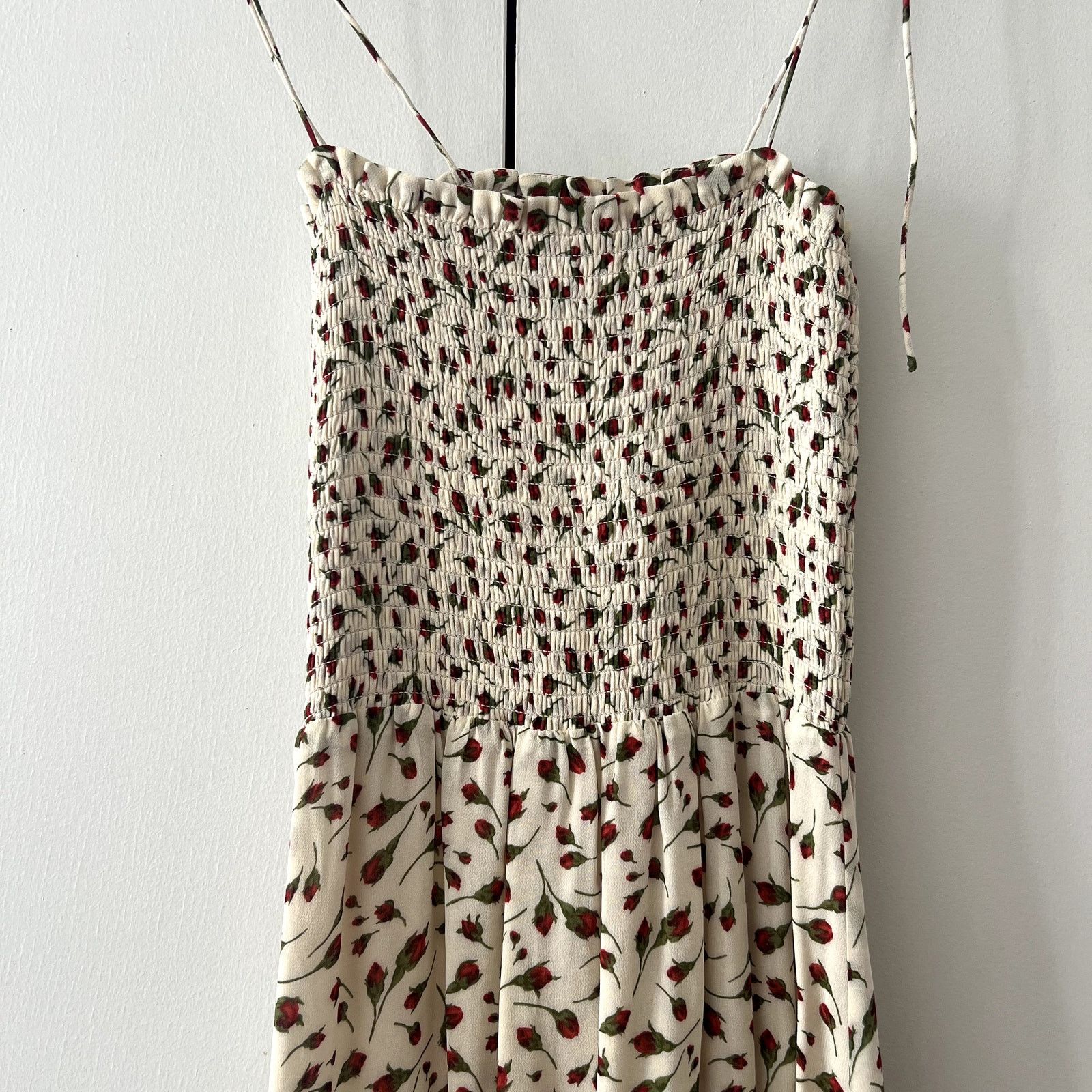 Reformation REFORMATION Sable Shirred white red dress size XS C3 Size XS / US 0-2 / IT 36-38 - 4 Thumbnail