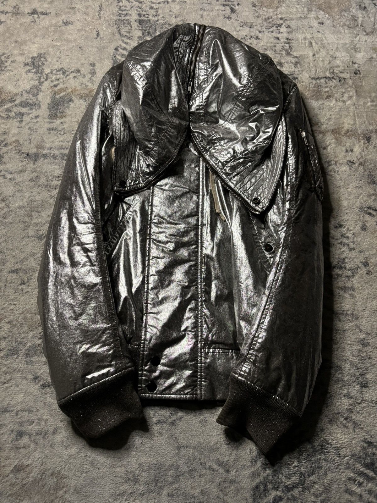 Rick Owens Rick Owens SAMPLE Fw13 Plinth Glitter Exploder Jacket Size US M / EU 48-50 / 2 - 2 Thumbnail