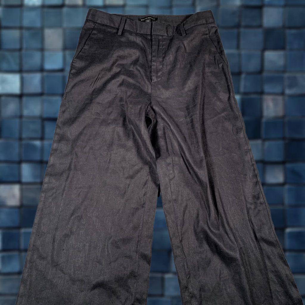 Banana Republic Banana Republic Pants Womens 6 Black Linen Blend Wide Leg Cropped Trousers Work Size 28" / US 6 / IT 42 - 1 Thumbnail