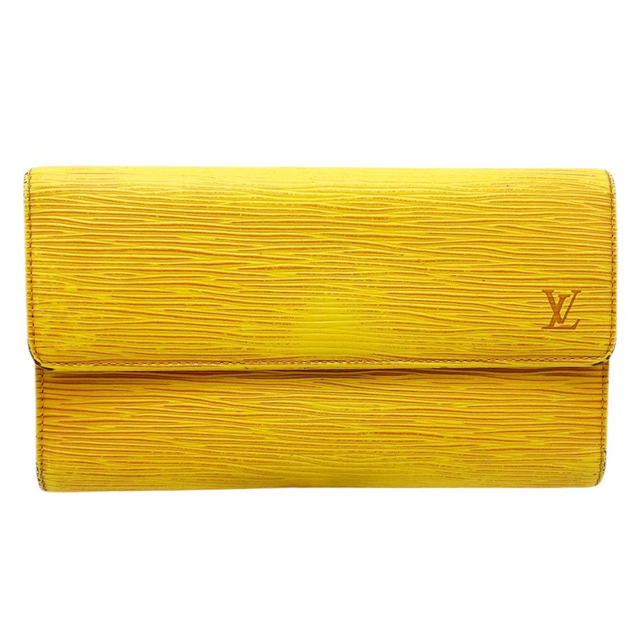 Louis Vuitton Louis Vuitton Yellow Epi Leather Long Wallet Purple Interior Size ONE SIZE - 1 Thumbnail