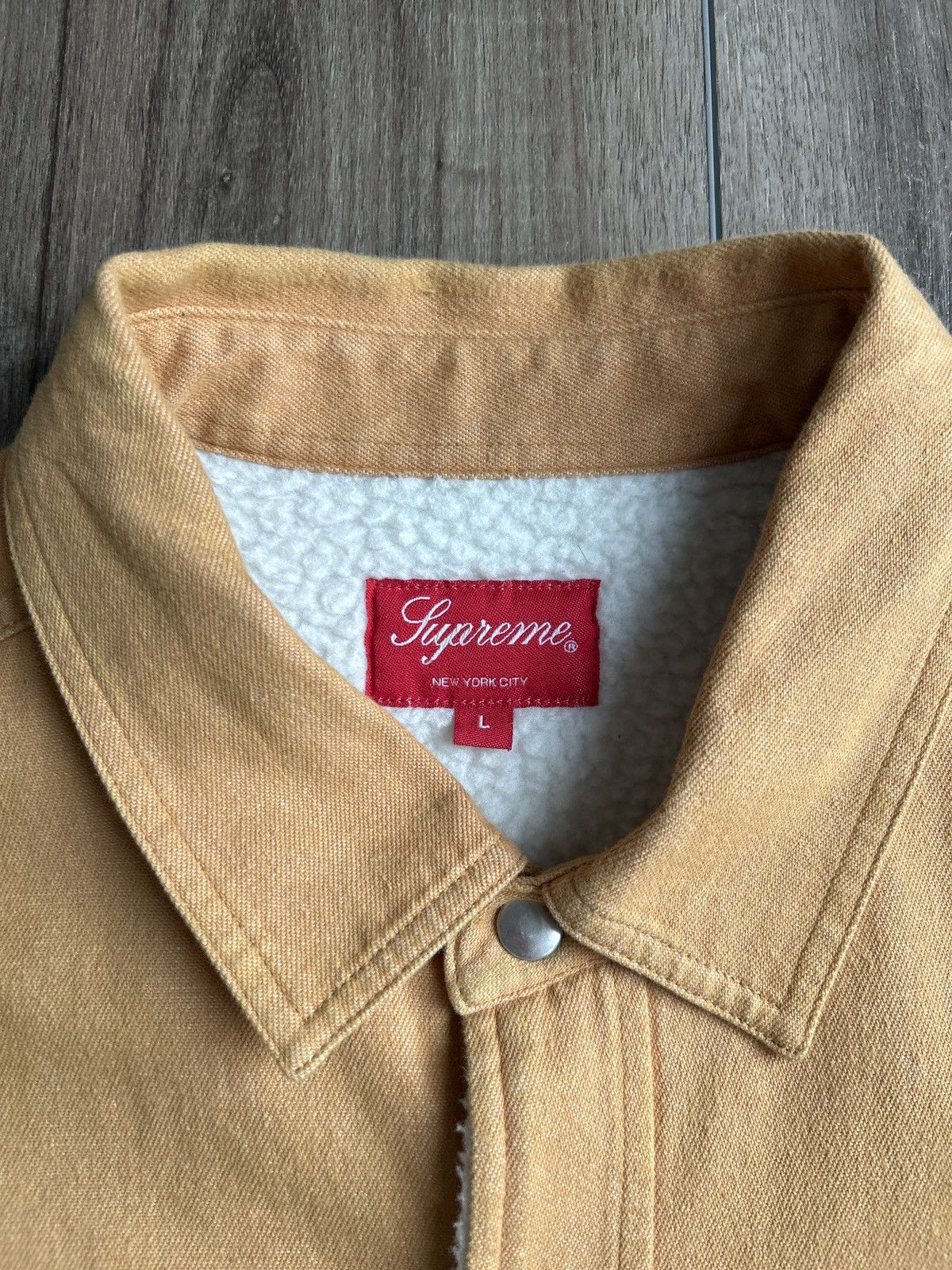 Supreme Supreme Sherpa Lined Denim Shirt FW18 Size US L / EU 52-54 / 3 - 4 Thumbnail
