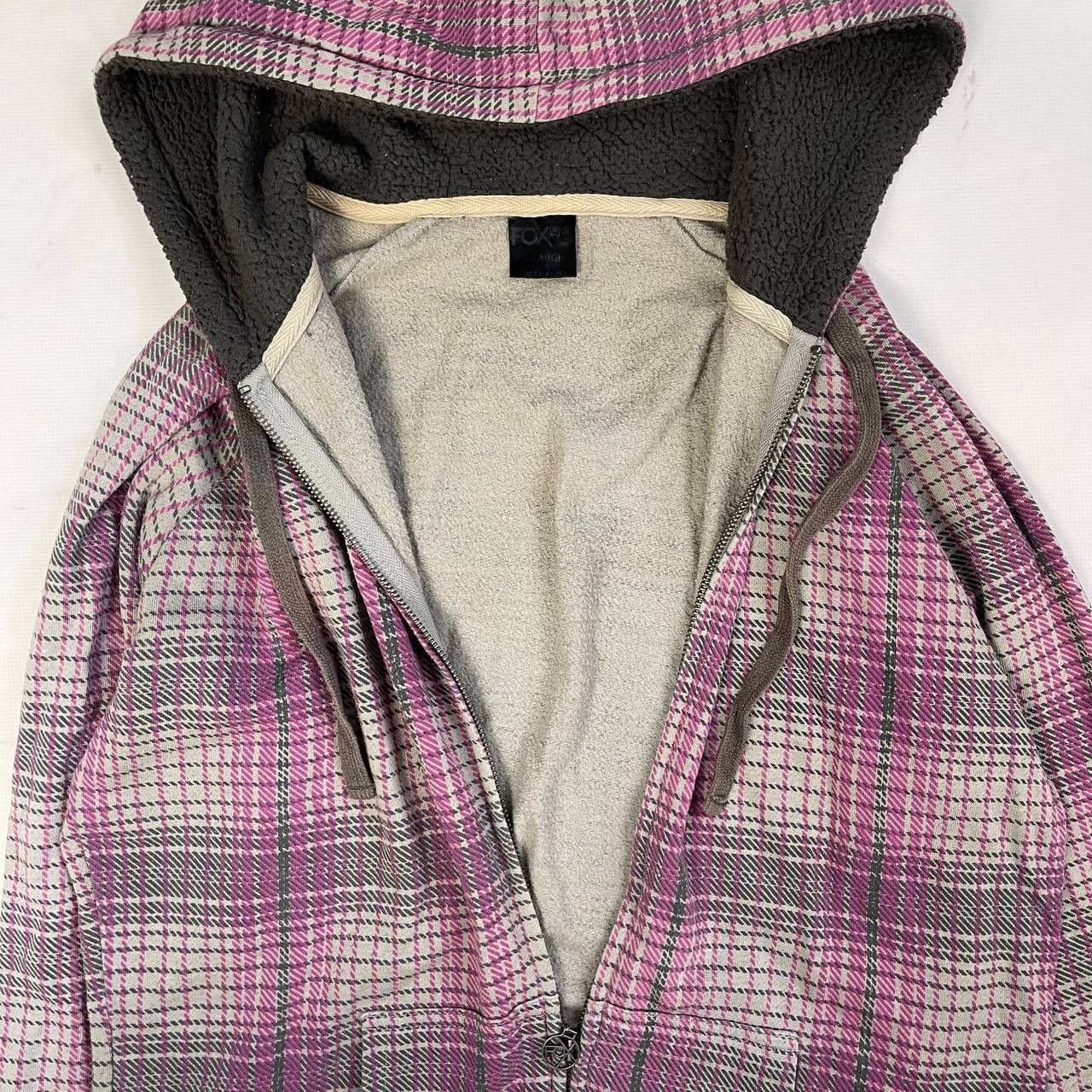 Fox Racing Fox Racing Crazy Y2K Vintage Zip Hoodie Plaid Sz XL Unisex Size US XL / EU 56 / 4 - 6 Thumbnail