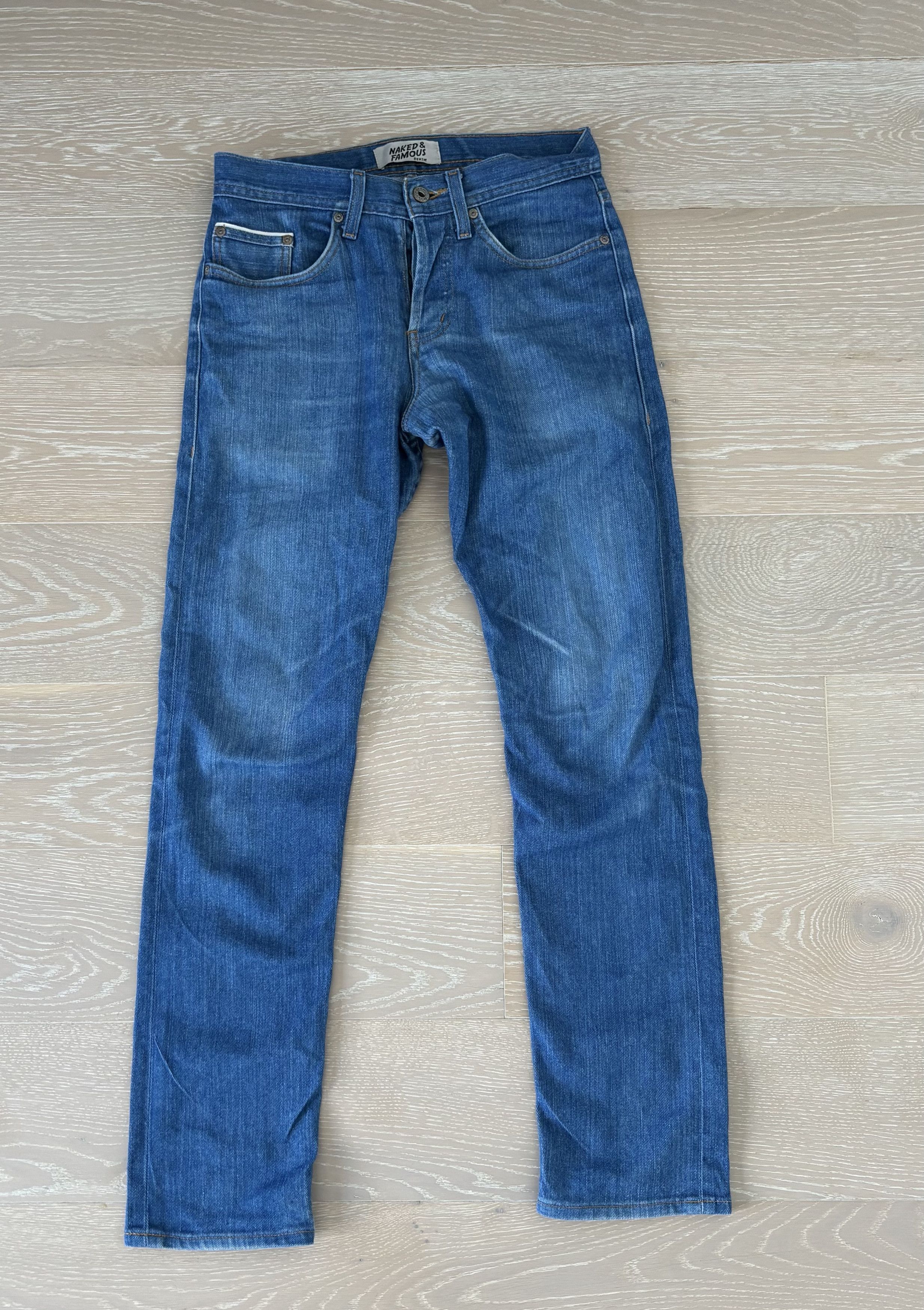 Naked & Famous Naked & Famous Weird Guy Island Blue Selvedge Size US 28 / EU 44 - 1 Thumbnail