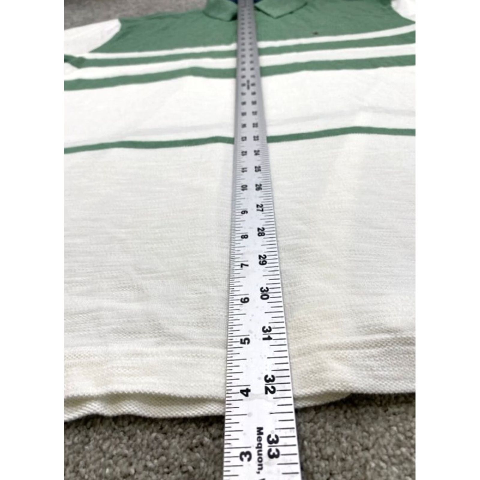 Tommy Hilfiger Tommy Hilfiger Polo Shirt Men's 2XL Short Sleeve Green White Striped Cotton Polo Shirt Mens 2XL Green White Striped Cotton Capable of Short Sleeve Size US XXL / EU 58 / 5 - 6 Thumbnail