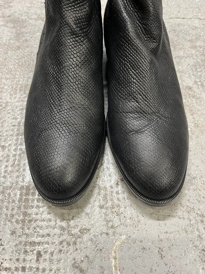 Maison Margiela Maison Margiela Black Grained Leather Boots Size US 8.5 / IT 38.5 - 4 Thumbnail