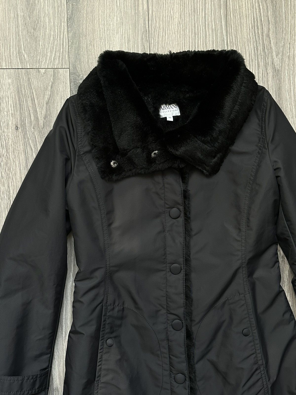 Armani Collezioni Armani Collezioni Rabbit fur-trimmed winter coat Size M / US 6-8 / IT 42-44 - 2 Thumbnail