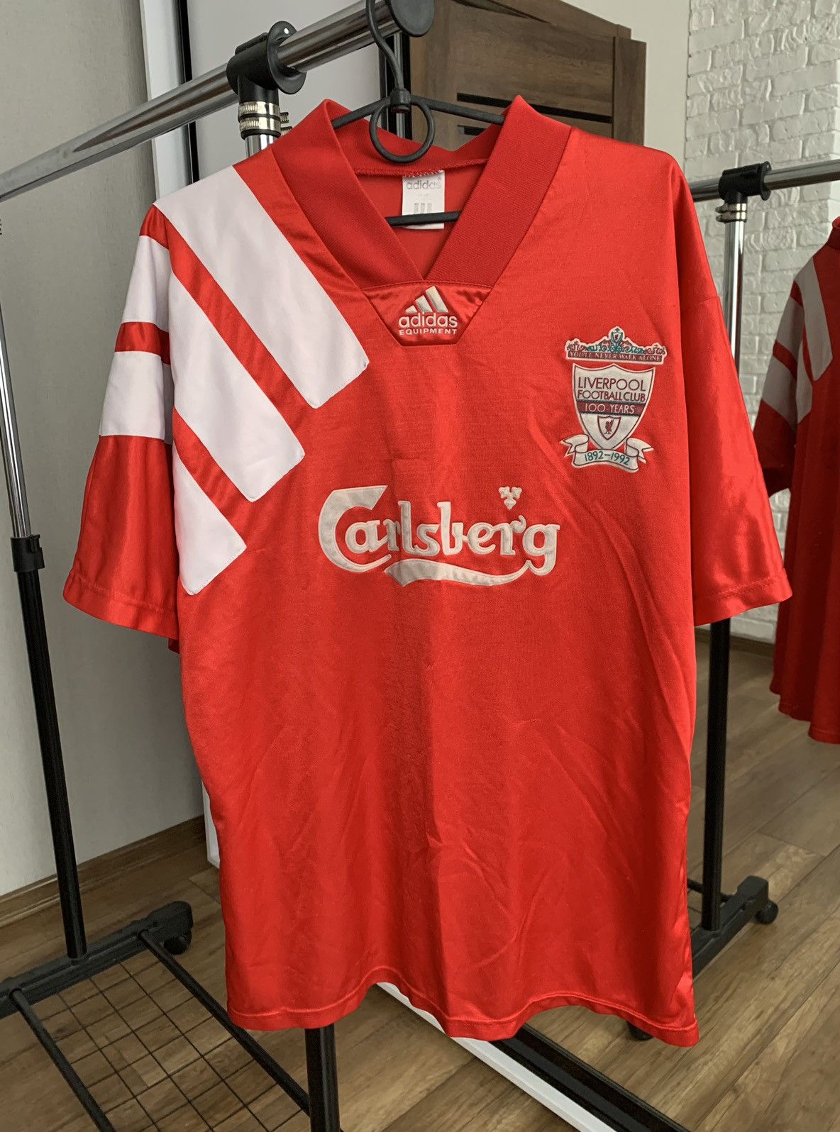 1992/1993 Liverpool Adidas Equipment Soccer Jersey Vintage