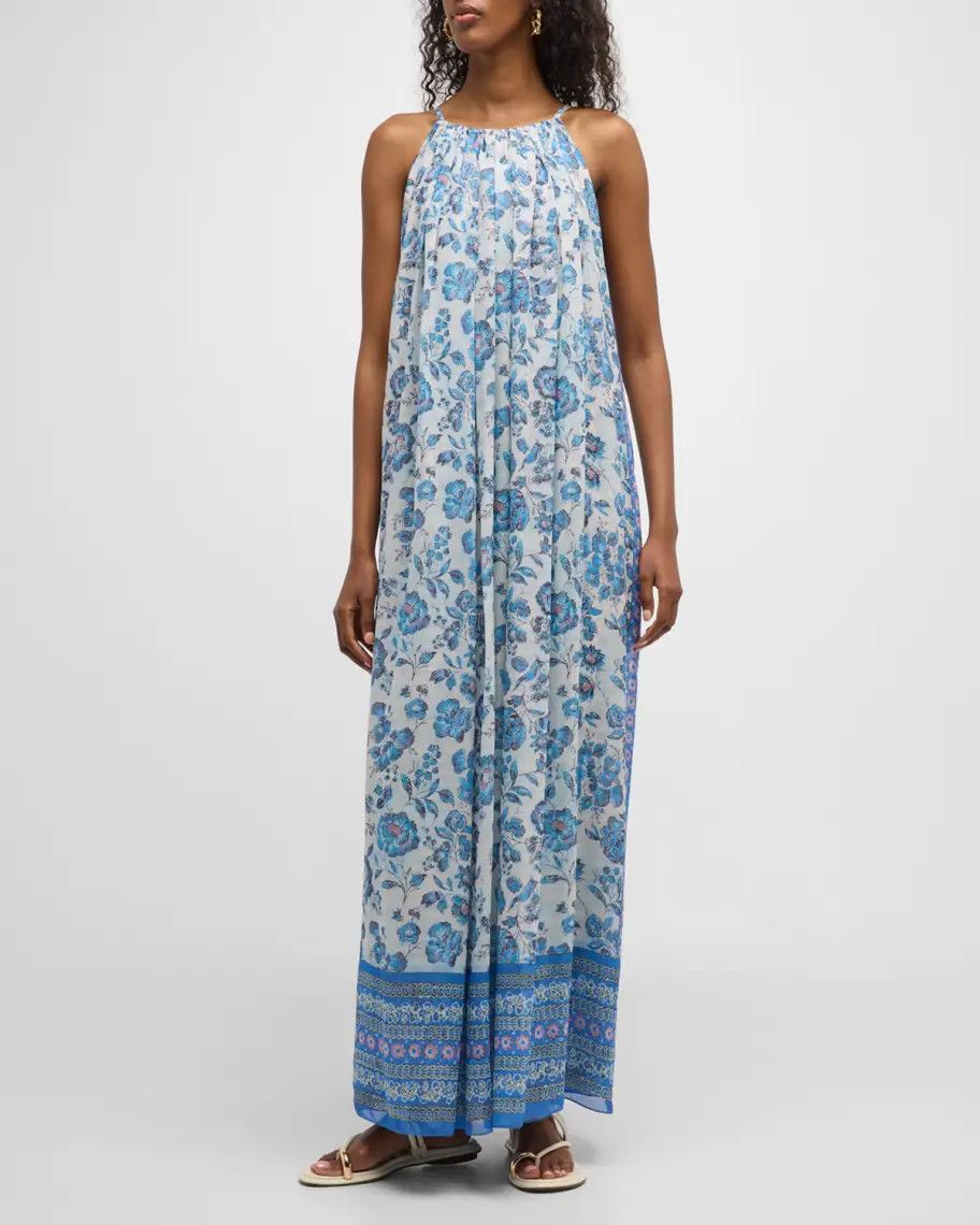 Loro Piana o1srvl11e0824 Christel Flower Maxi Dress in Multicolor Size S / US 4 / IT 40 - 2 Thumbnail