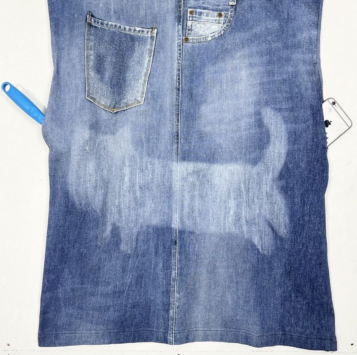 Issey Miyake × Japanese Brand × Tsumori Chisato Issey Miyake Tsumori Chisato Room Denim Cat Printed Dress Size L / US 10 / IT 46 - 4 Thumbnail