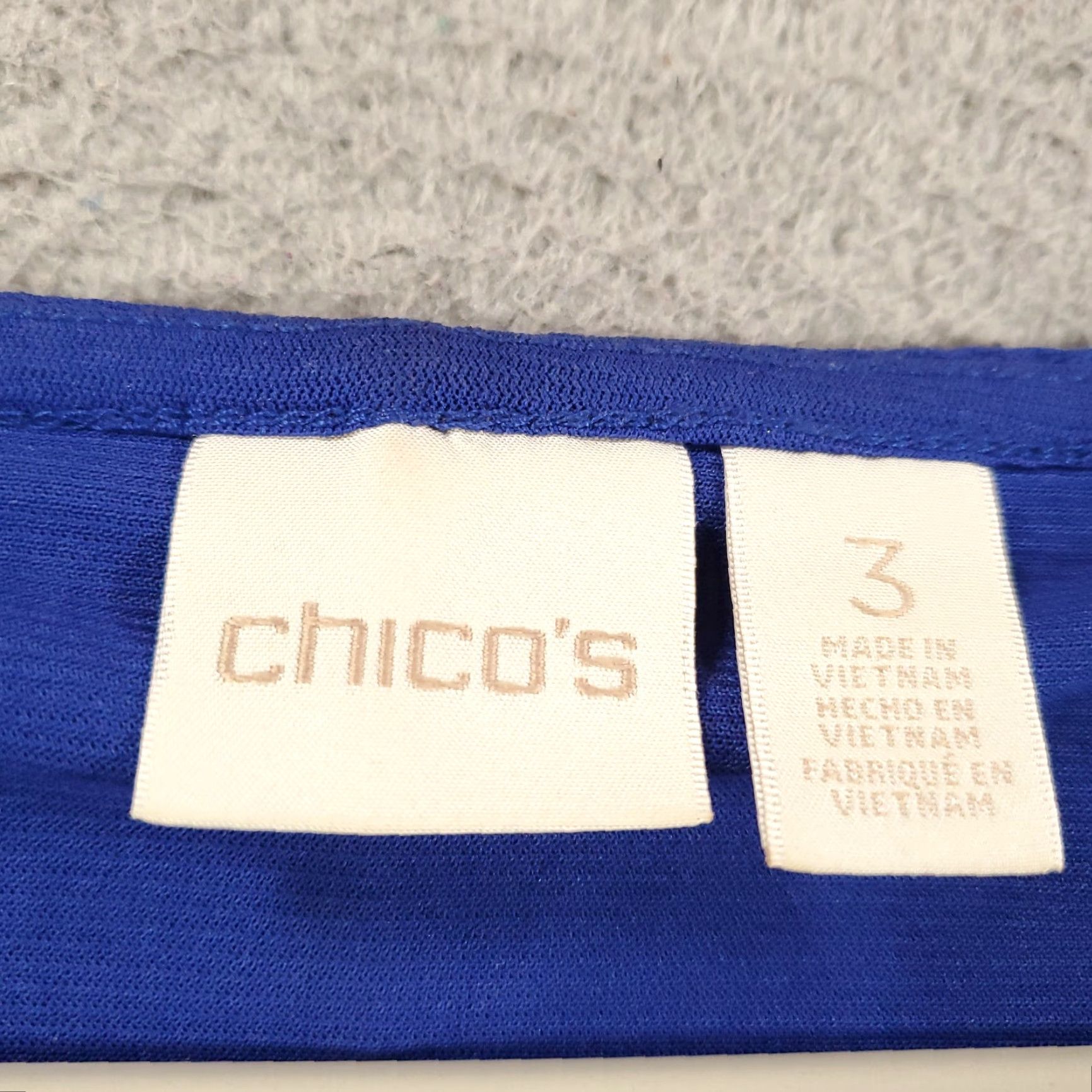 Vintage **Chico's Women XL Blue Boat Neck Knit Pullover Relax Fit** User: **Chico's Women's XL Blue Boat Neck Knit Pullover Relaxed Fit** Size XL / US 12-14 / IT 48-50 - 5 Thumbnail