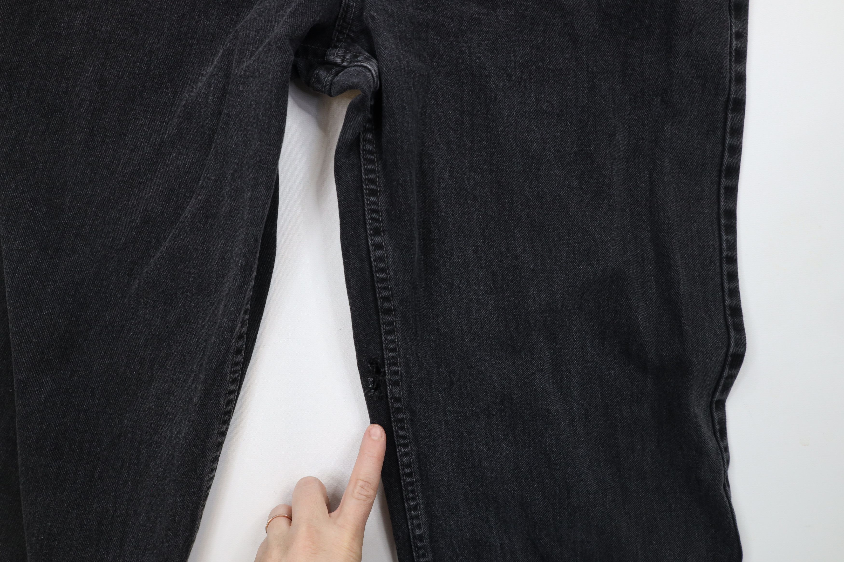 Levi's × Vintage Vintage 90s Levis 550 Relaxed Fit Denim Jeans Black Cotton Size US 36 / EU 52 - 5 Thumbnail