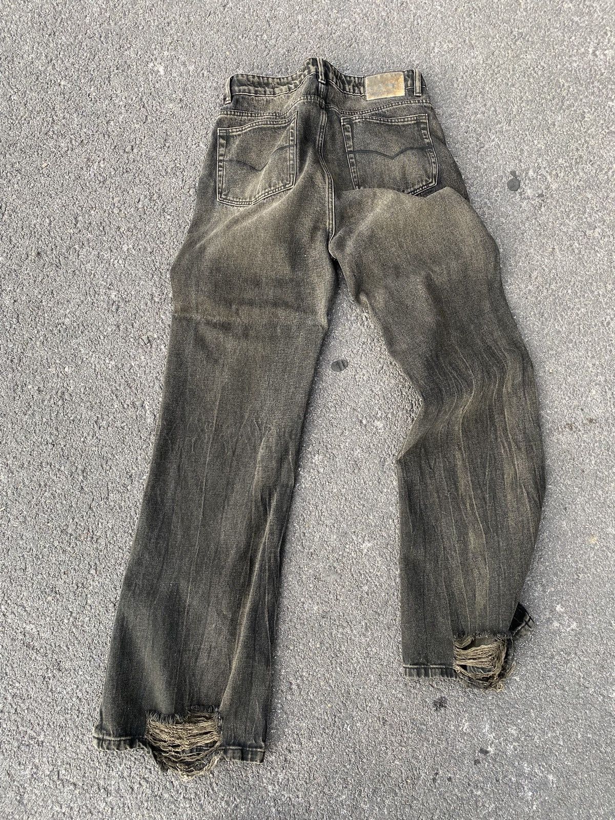 Image of Vintage Mud Wash Flared Denim in Grey, Men's (Size 34)