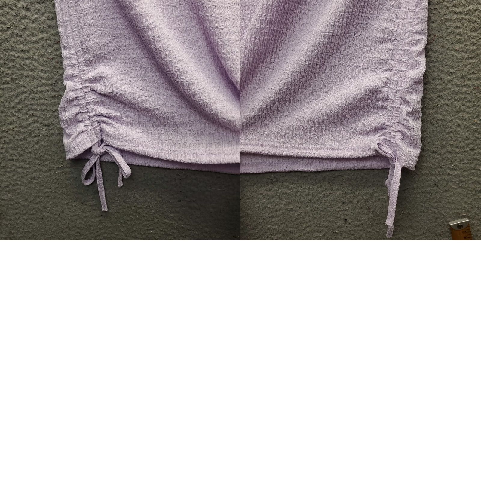 Vintage Tint & Shadow Blouse Top Womens S Purple Textured Short Sleeve Side Tie V-Neck Body Size S / US 4 / IT 40 - 8 Thumbnail