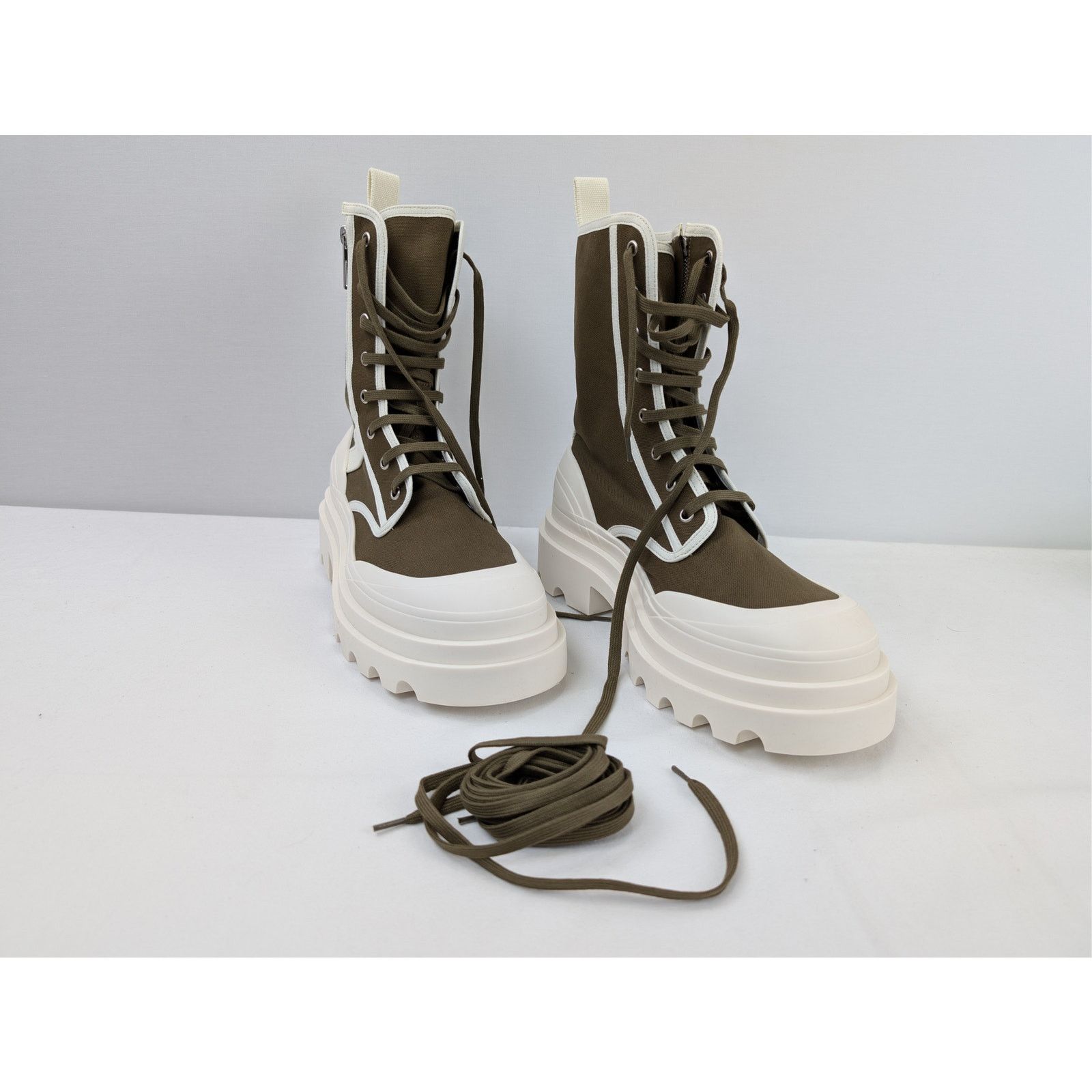 Bottega Veneta o1rshd1 Q:2 / Canvas Boots Fabric in Liana-White Size US 11 / EU 44 - 6 Thumbnail