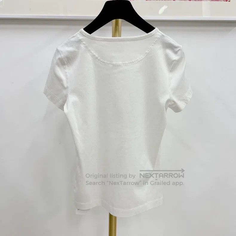 Hermes Hermes White letter short sleeve T-shirt Size XXS / US 00 / IT 34 - 7 Thumbnail