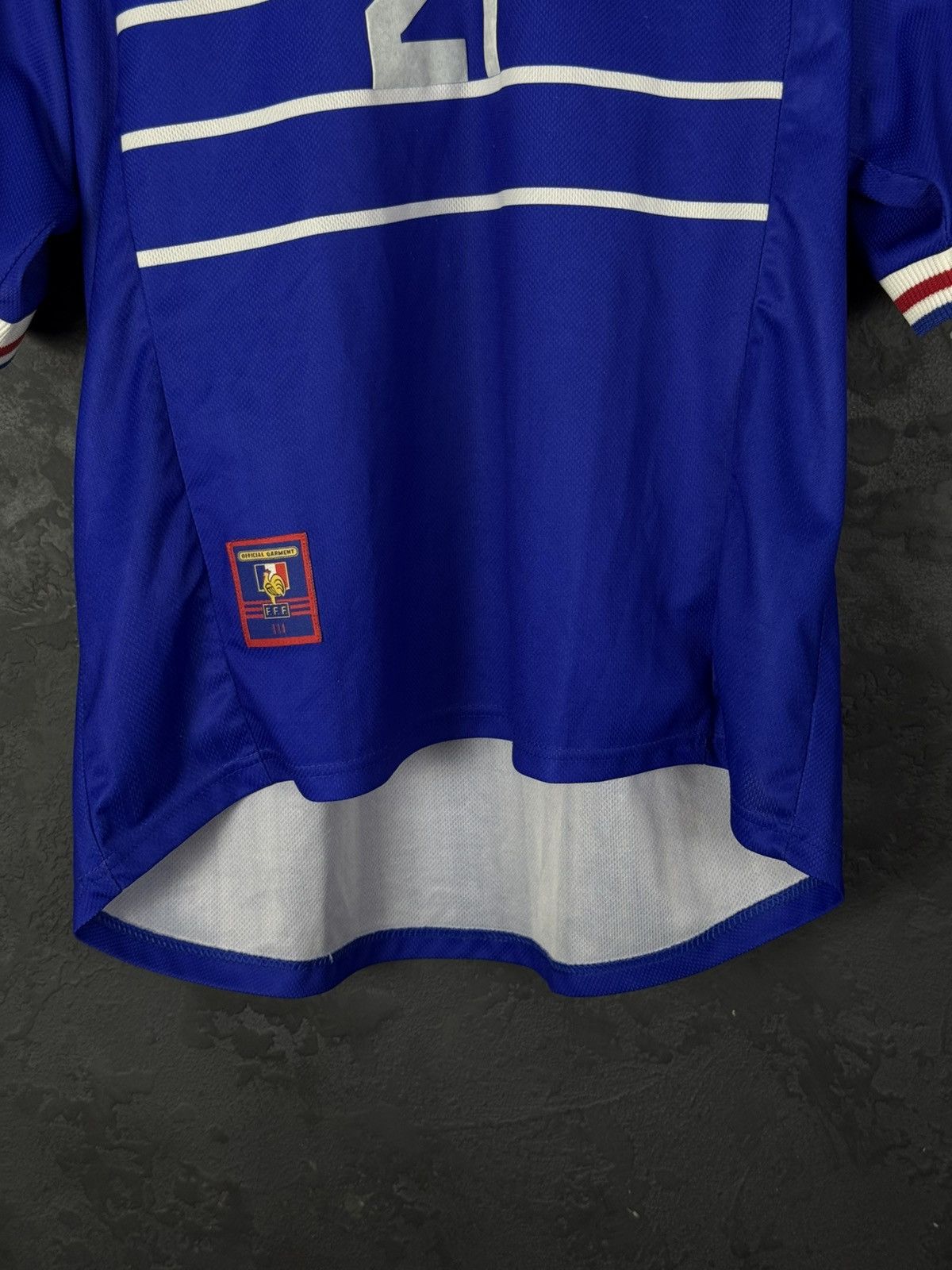 Vintage Rare DUGARRY 21 France Football Shirt 1998/00 Size US XL / EU 56 / 4 - 8 Thumbnail