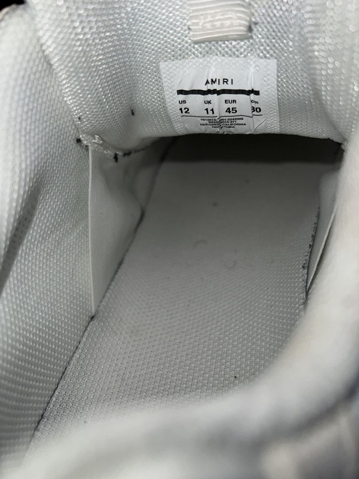 Amiri Amiri bone runner “Alabaster” Size US 12 / EU 45 - 15 Thumbnail