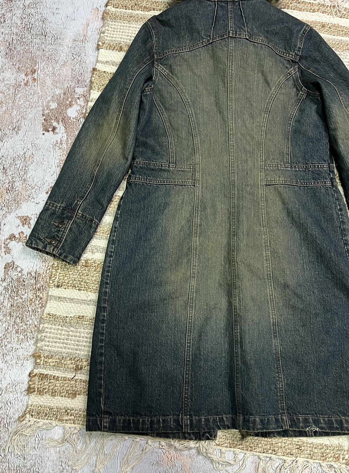 Vintage Vintage Japanese style river island acid washed denim coat Size S / US 4 / IT 40 - 8 Thumbnail