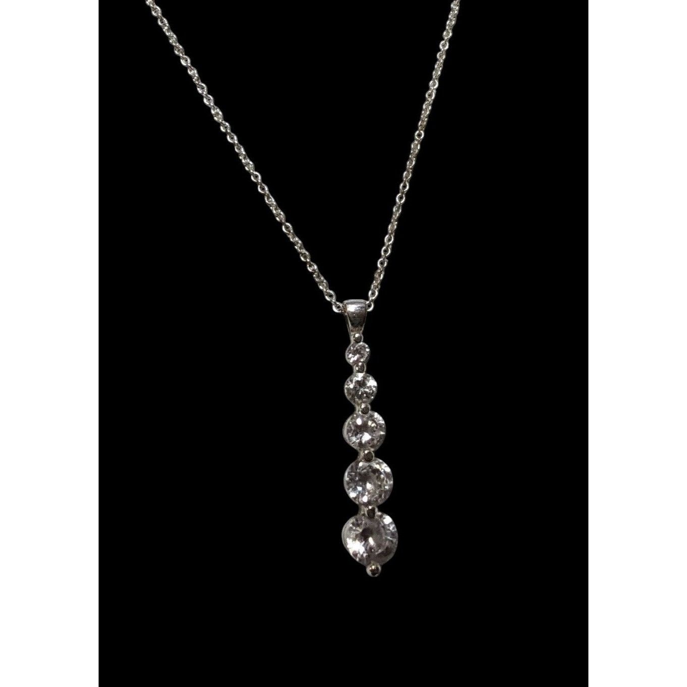 Other Roman Silver Tone Rhinestone Pillar Pendant Necklace Size ONE SIZE - 4 Thumbnail