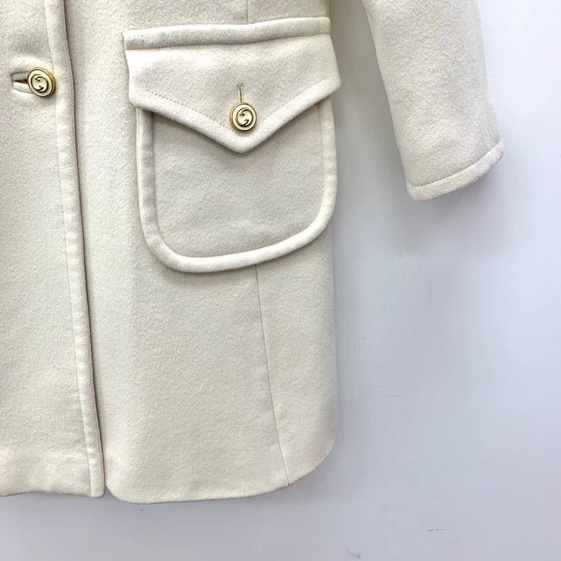 Gucci Gucci Beige Wool Long Sleeve Coat-2506 Size S / US 4 / IT 40 - 4 Thumbnail