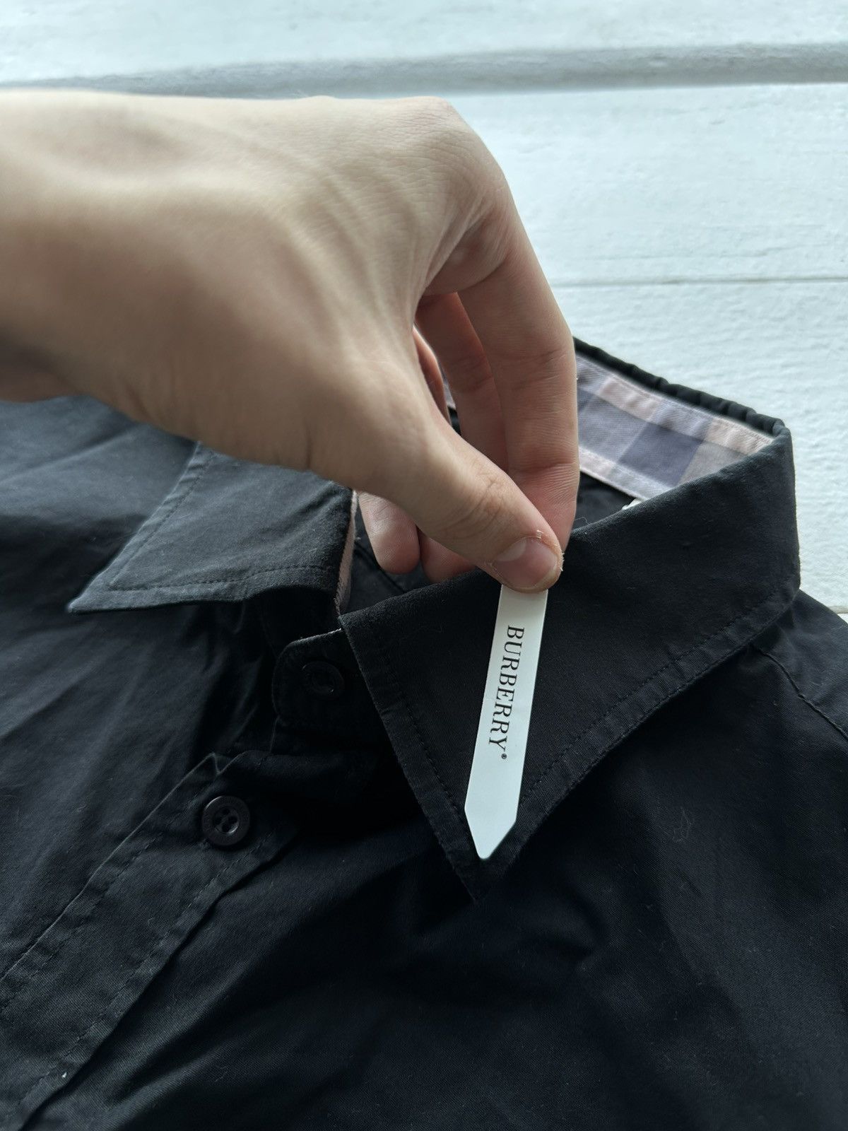 Burberry 🚨Burberry men’s shirt nova check black button up Size US XL / EU 56 / 4 - 10 Thumbnail