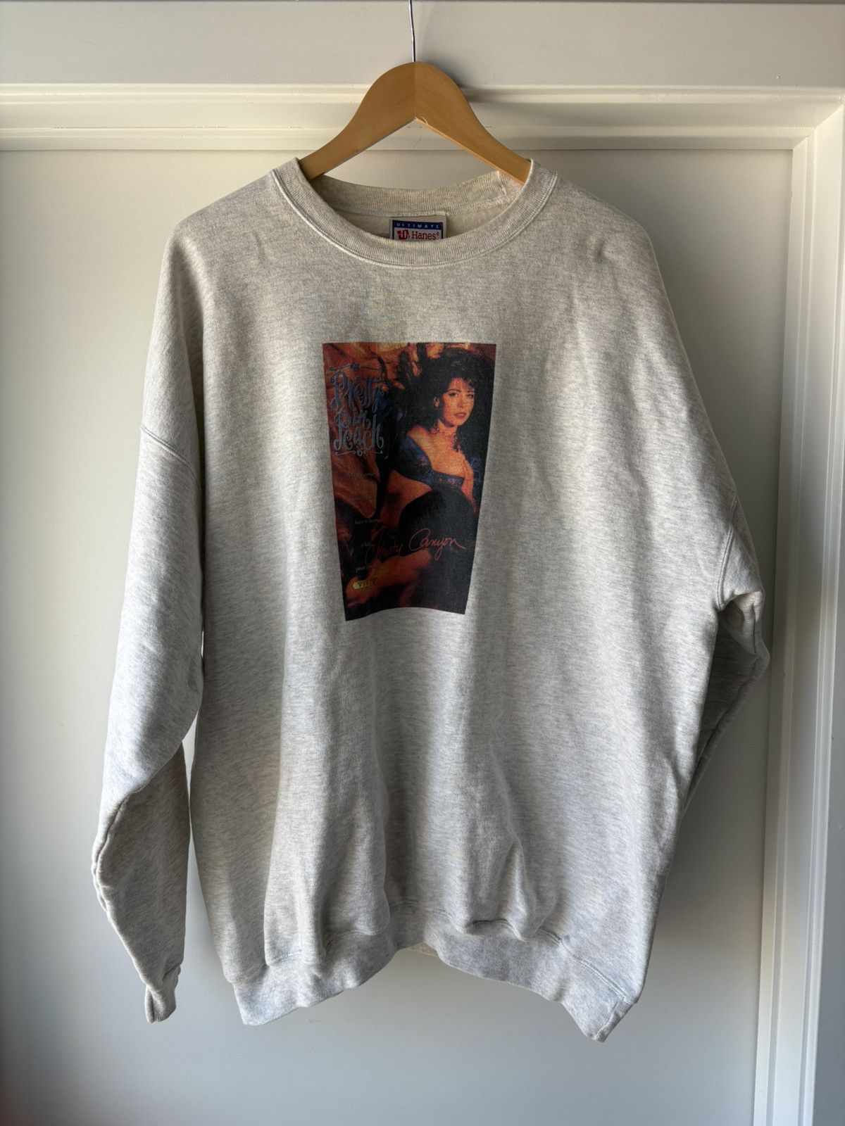 Vintage Vintage Porn Pretty In Peach Christy Canyon Crewneck Size US XXL / EU 58 / 5 - 1 Thumbnail