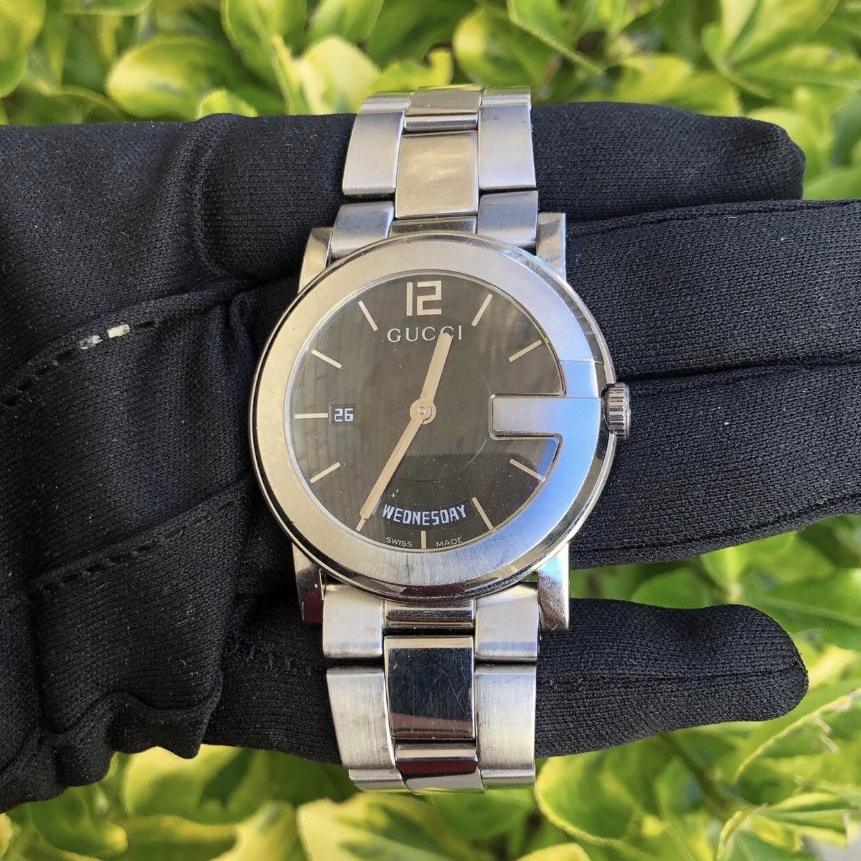 Gucci Gucci 101M Date Watch Black Face Size ONE SIZE - 3 Thumbnail