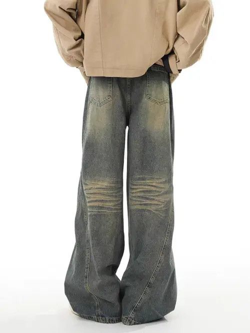 VIBE Vintage washed street Y2K baggy wide leg jeans Size US 34 / EU 50 - 8 Thumbnail