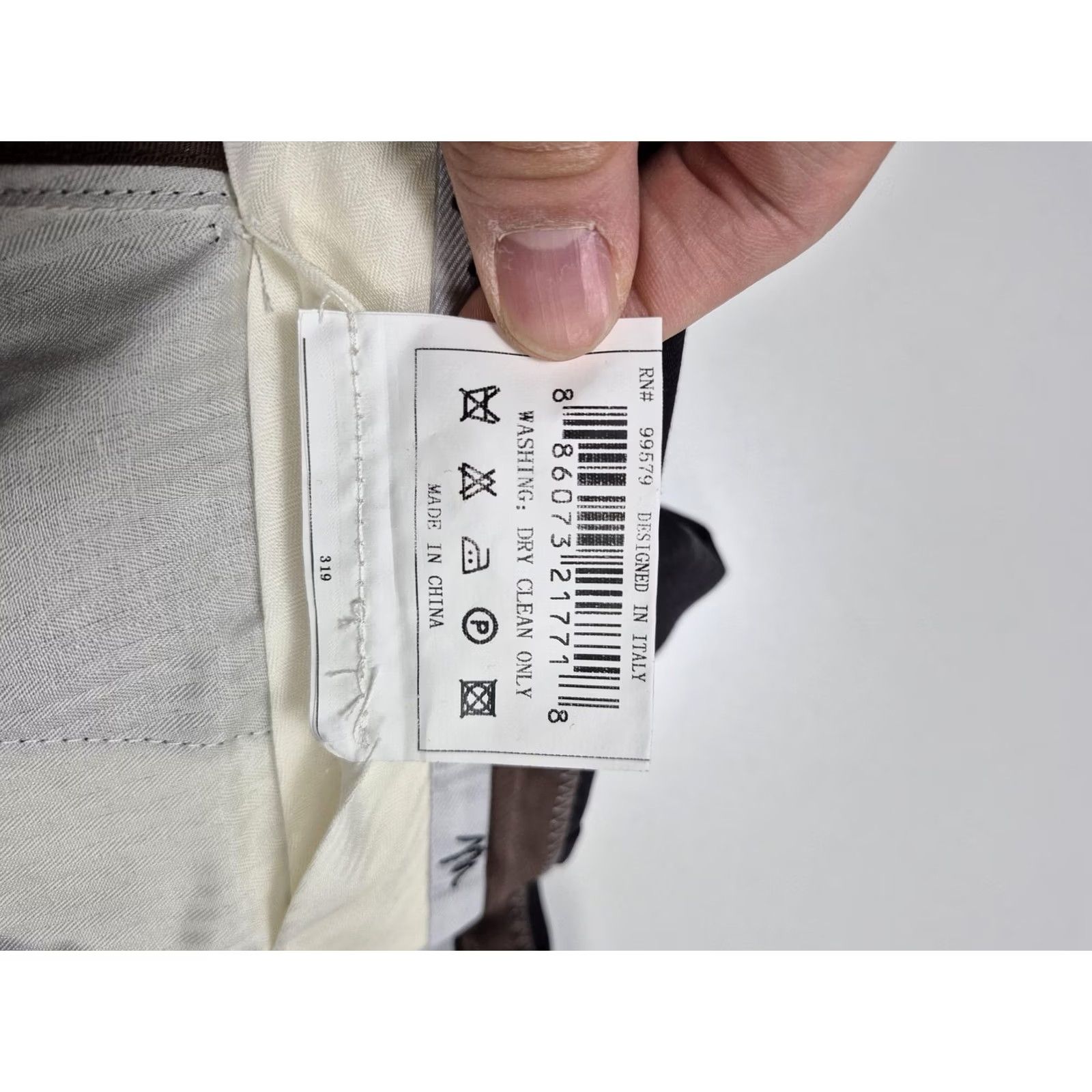 Vintage Montefino Mondo KELLY-A OP Dress Pants Mens 34x36 Gray Wool Super 120s Flat Front Unhemmed"} Size US 34 / EU 50 - 5 Thumbnail