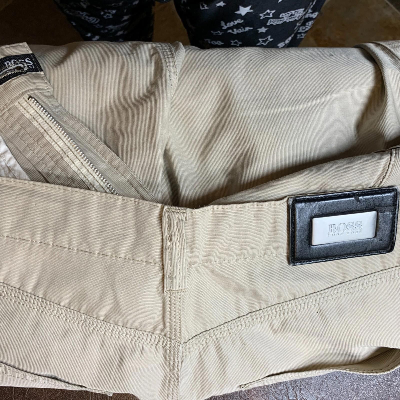 Hugo Boss Hugo Boss Mens 32X22 Cream Flat Front Alabama Chino (340) Size US 32 / EU 48 - 10 Thumbnail