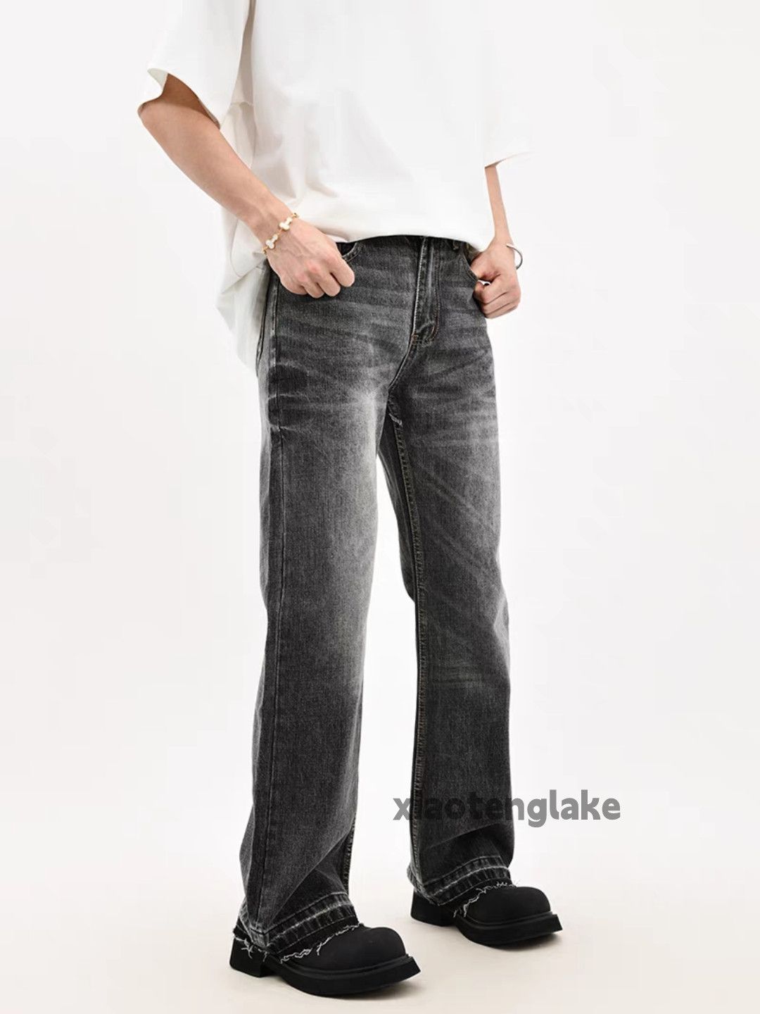 Jean × Vintage washed faded cleanfit yuppie bootcut y2k jeans Size US 30 / EU 46 - 2 Thumbnail