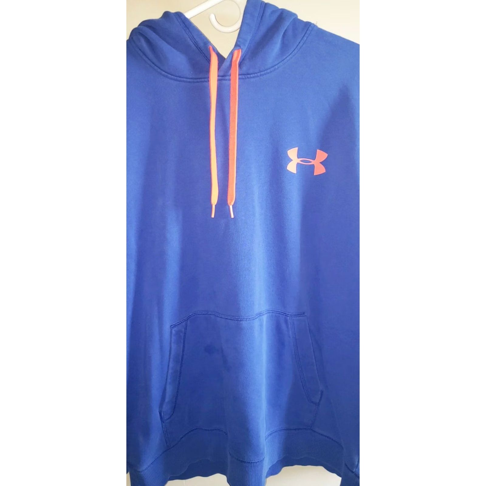 Under Armour Under Armour Mens 1/4 Zip Hoodie Blue Orange Logo XL Loose Fit - Condition Excellent Size US M / EU 48-50 / 2 - 3 Thumbnail