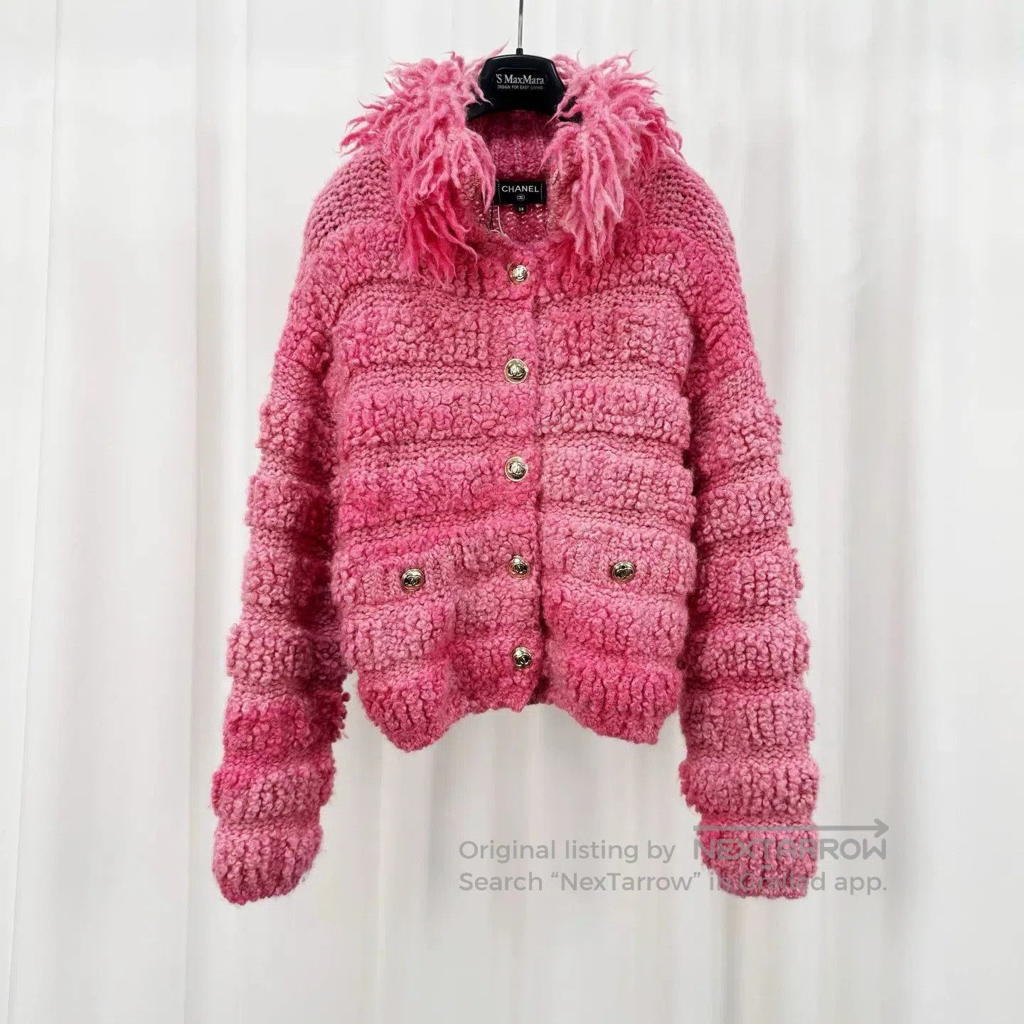 Chanel pink flamingo teddy knit jacket by chanel. Size US M / EU 48-50 / 2 - 1 Thumbnail