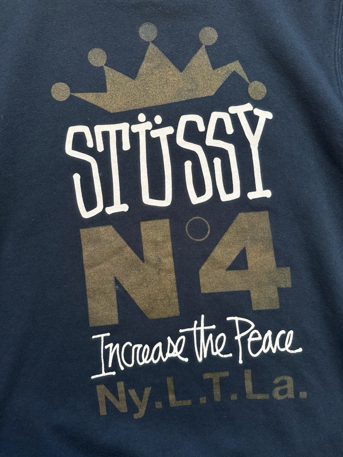 Stussy Stussy Increase The Peace Sweatshirt Vintage Crewneck Faded Size US M / EU 48-50 / 2 - 3 Thumbnail