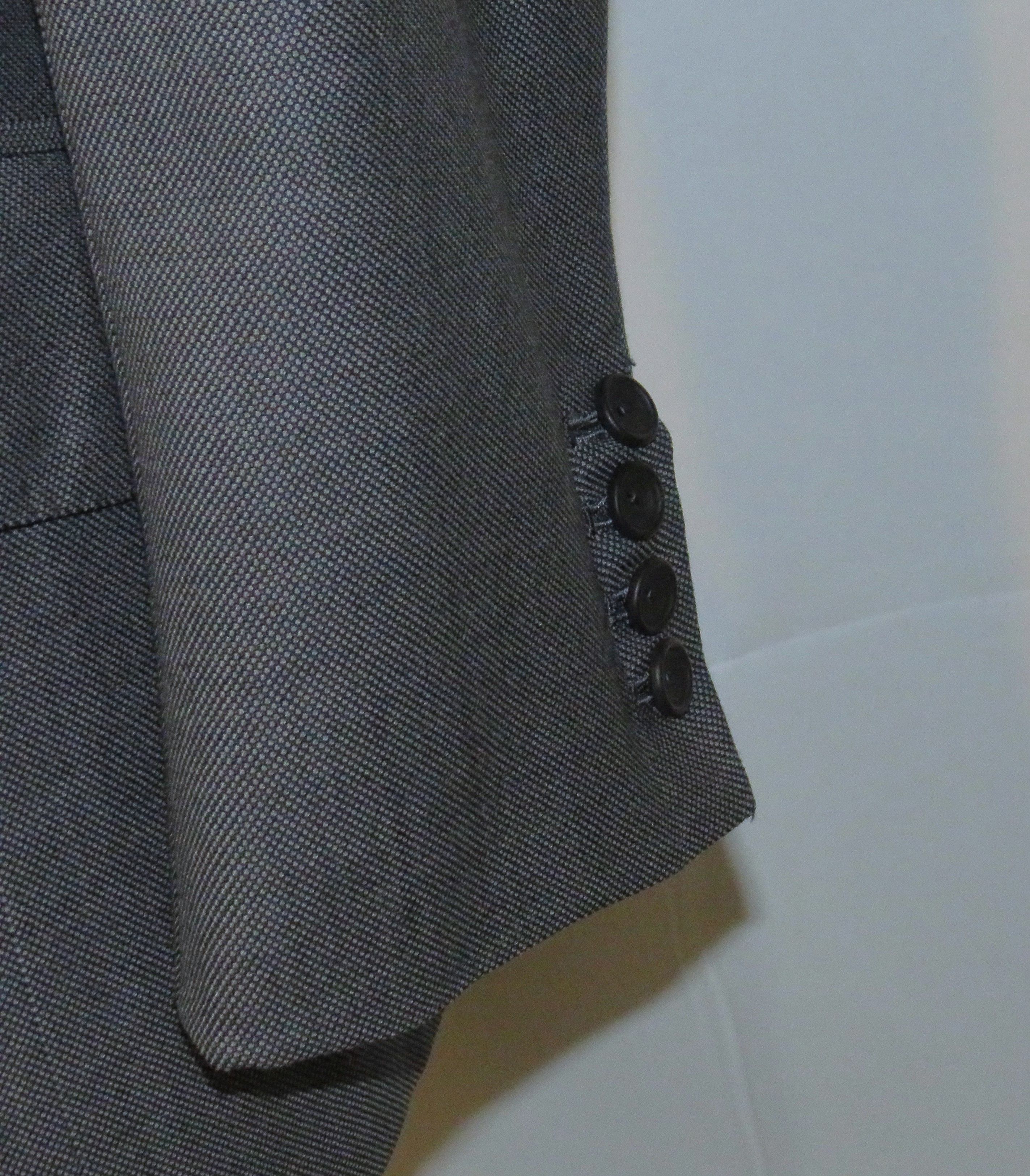 Huntsman Bespoke 2023 Gray Birdseye One Button Sport Coat 36S Size 36S - 7 Thumbnail