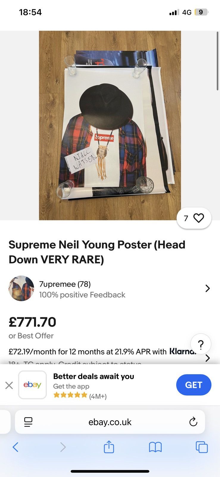 Supreme Supreme x Neil Young (super rare looking down poster) Size ONE SIZE - 2 Thumbnail