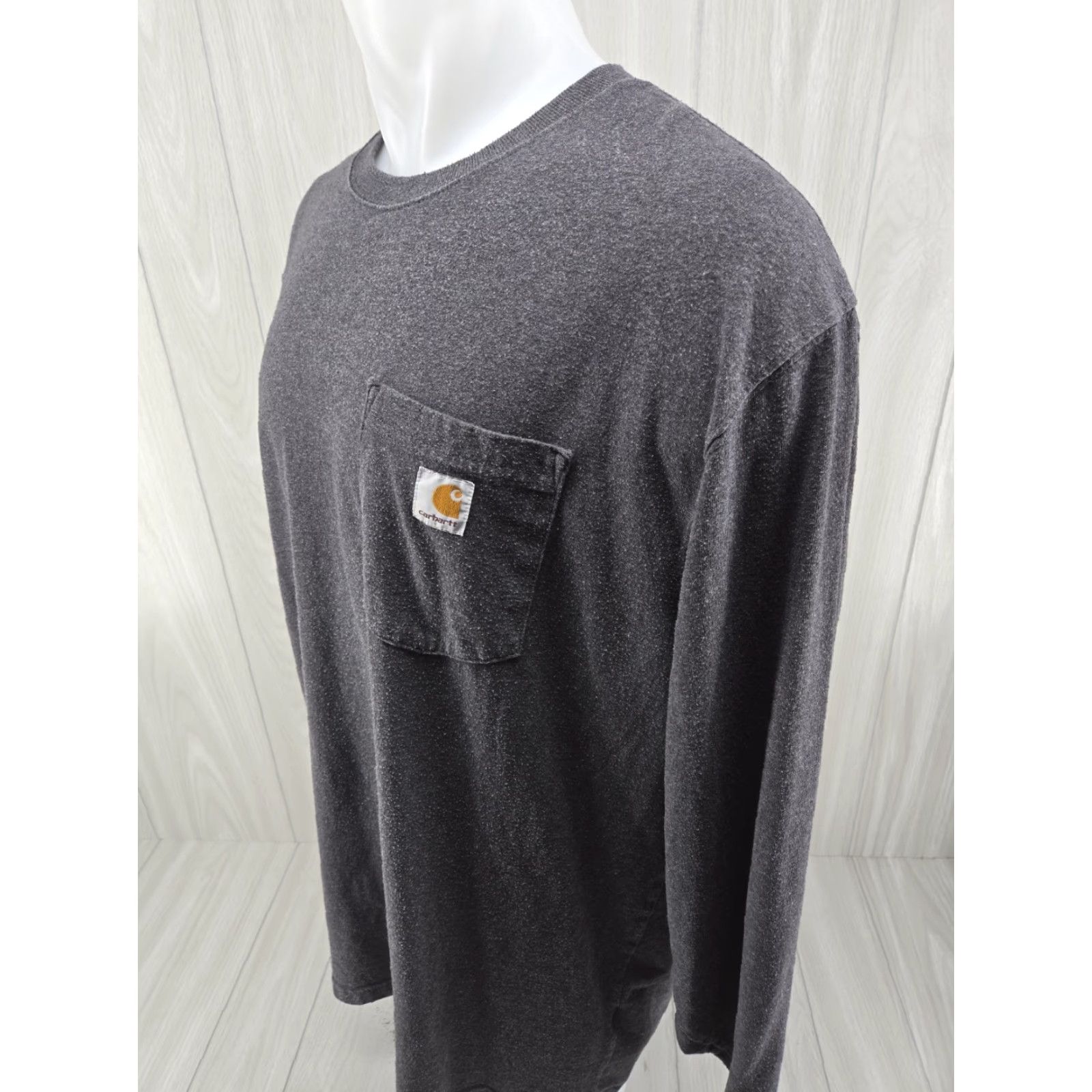 Carhartt CARHARTT Original Fit Gray Long Sleeve Pocket T Shirt Men’s XL Shirt Mens Size XL Gray Pocket Logo Industrial workwear Knit Jersey 2010s Size US XL / EU 56 / 4 - 4 Thumbnail
