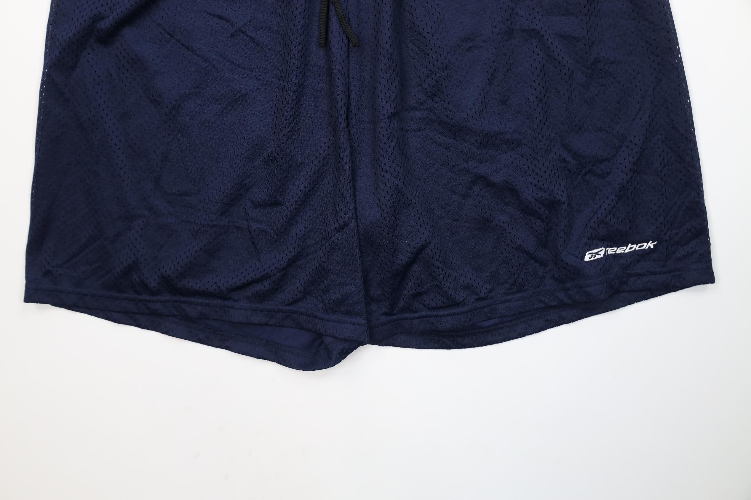 Reebok Vintage 90s Y2K Reebok Above Knee Mesh Shorts Navy Blue Size US 34 / EU 50 - 4 Thumbnail